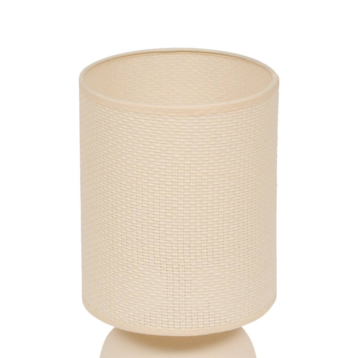 Lampe cylindrique OBINE beige, ATMOSPHERA