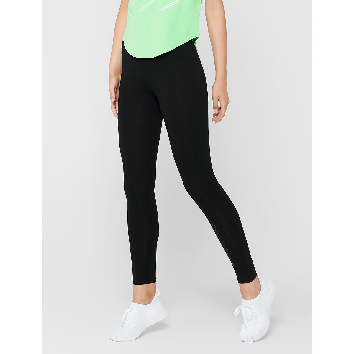 Legging Noon en jersey taille élastiquée noir, ONLY PLAY