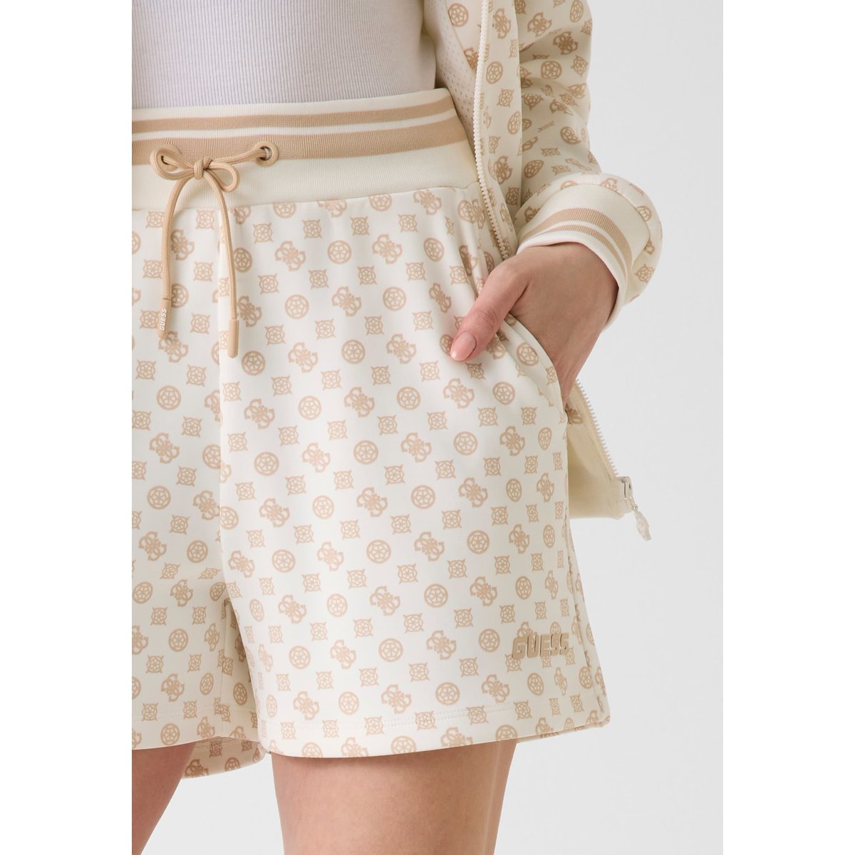 Short Sport Néoprène Logo blanc multi, GUESS