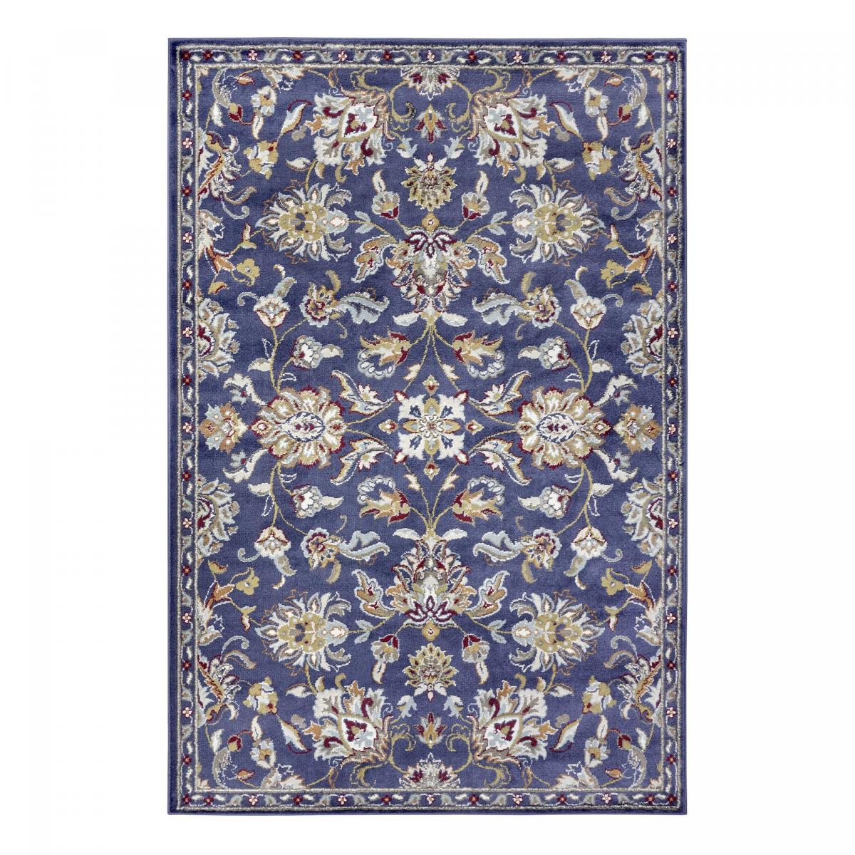 Tapis salon CARACCI, Oriental bleu, beige, UN AMOUR DE TAPIS