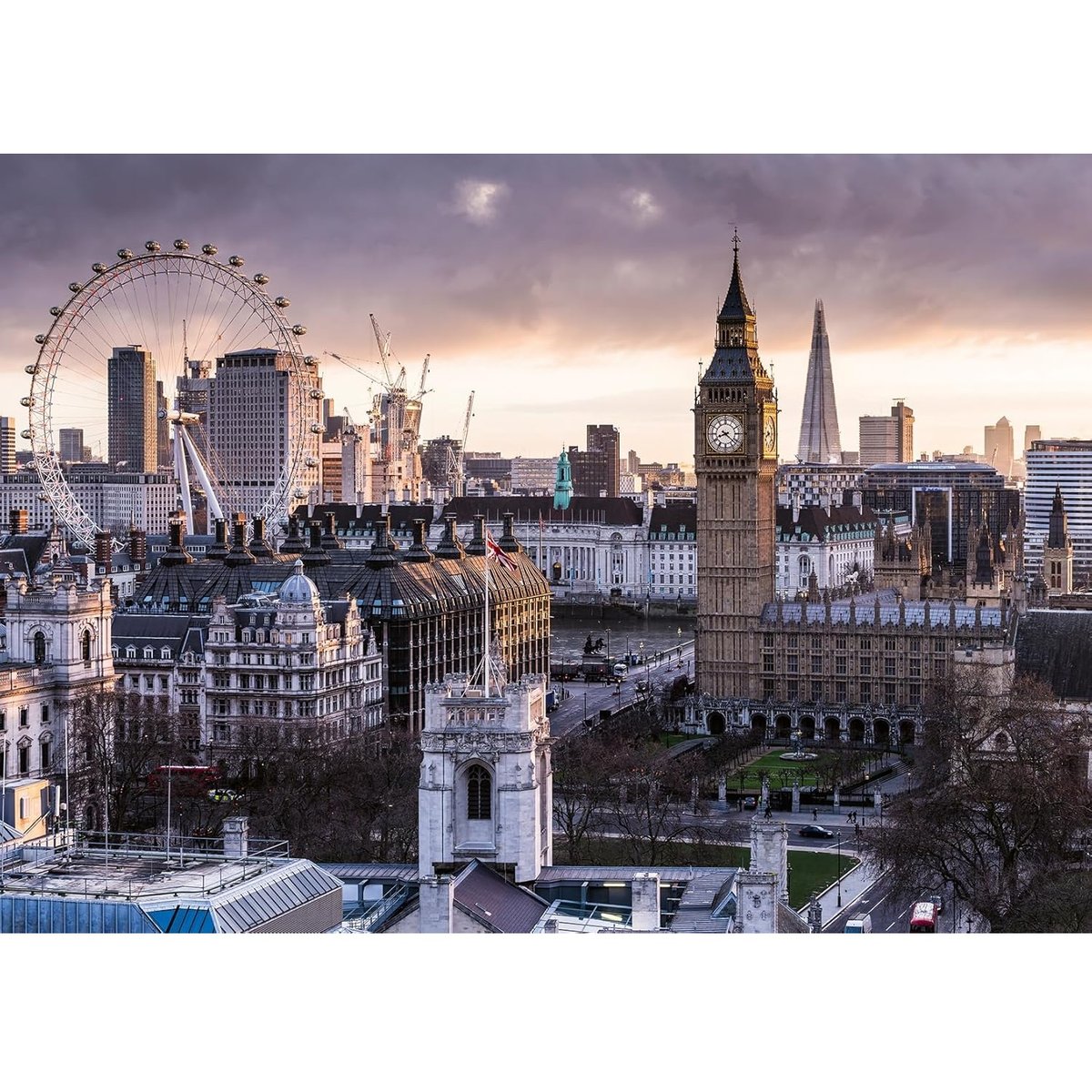 Puzzle Londres 1000 pièces blanc, RAVENSBURGER