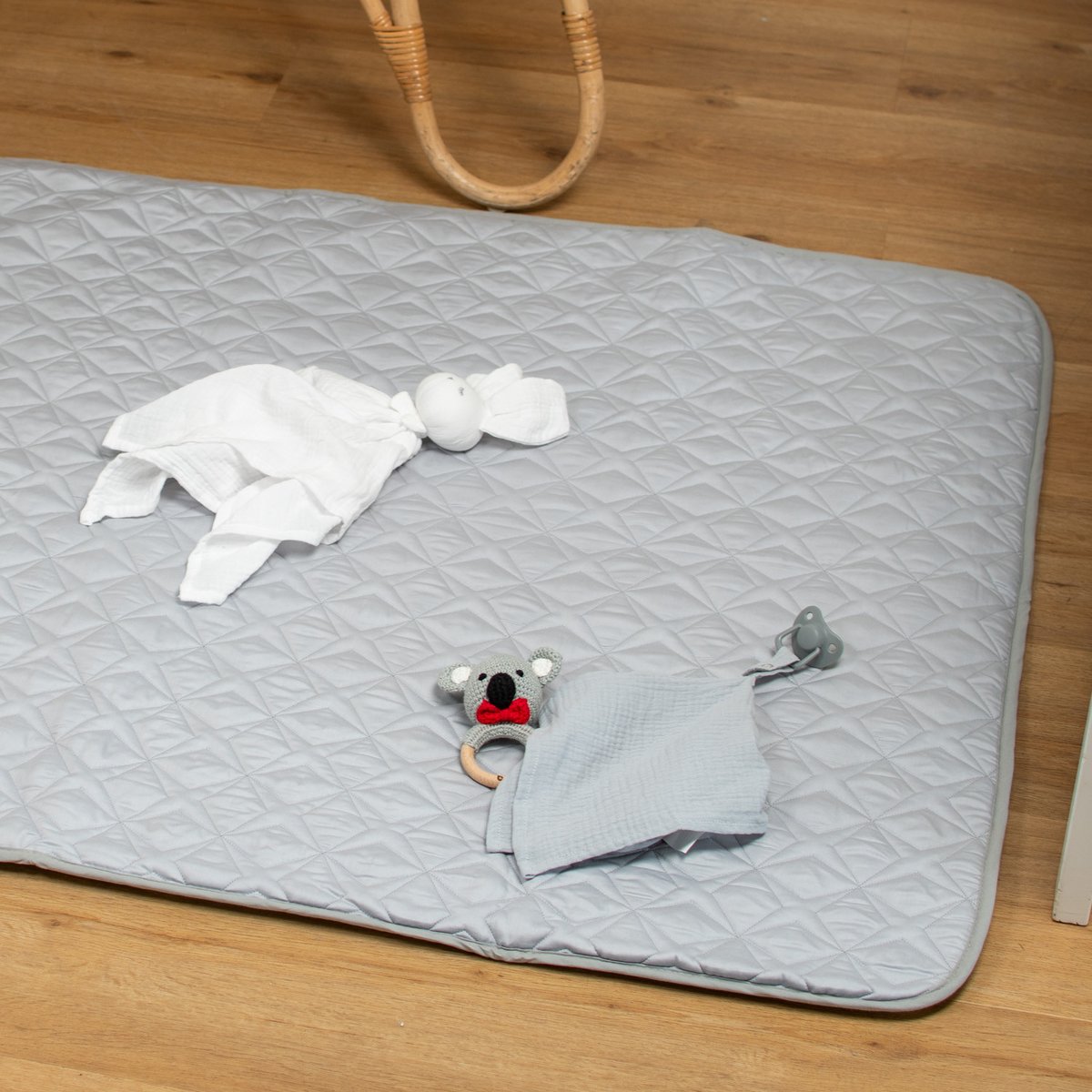 Tapis de parc, tapis d'éveil bébé réversible URBAN rose, SEVIRA KIDS
