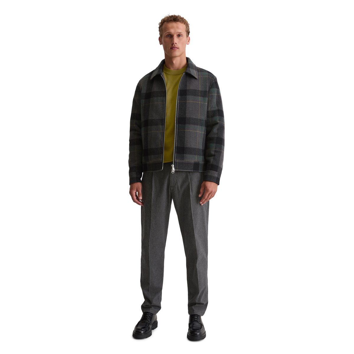 Blouson en laine regular avec un léger rembourrage vert, MARC O'POLO