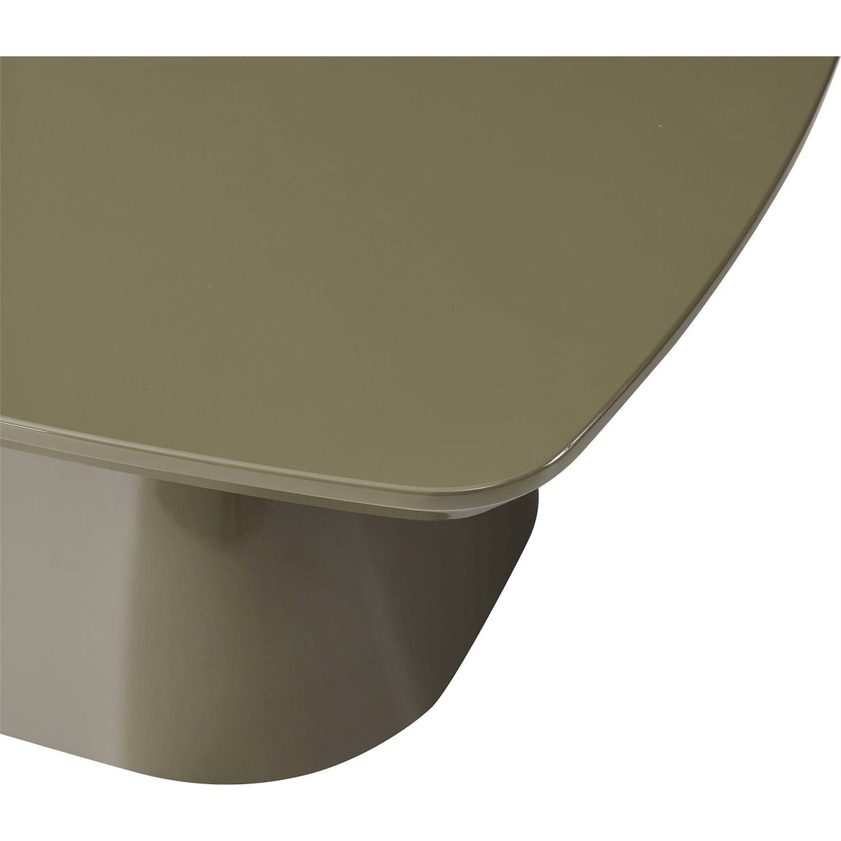 Table basse carrée brillante vert canard, RECOLLECTION