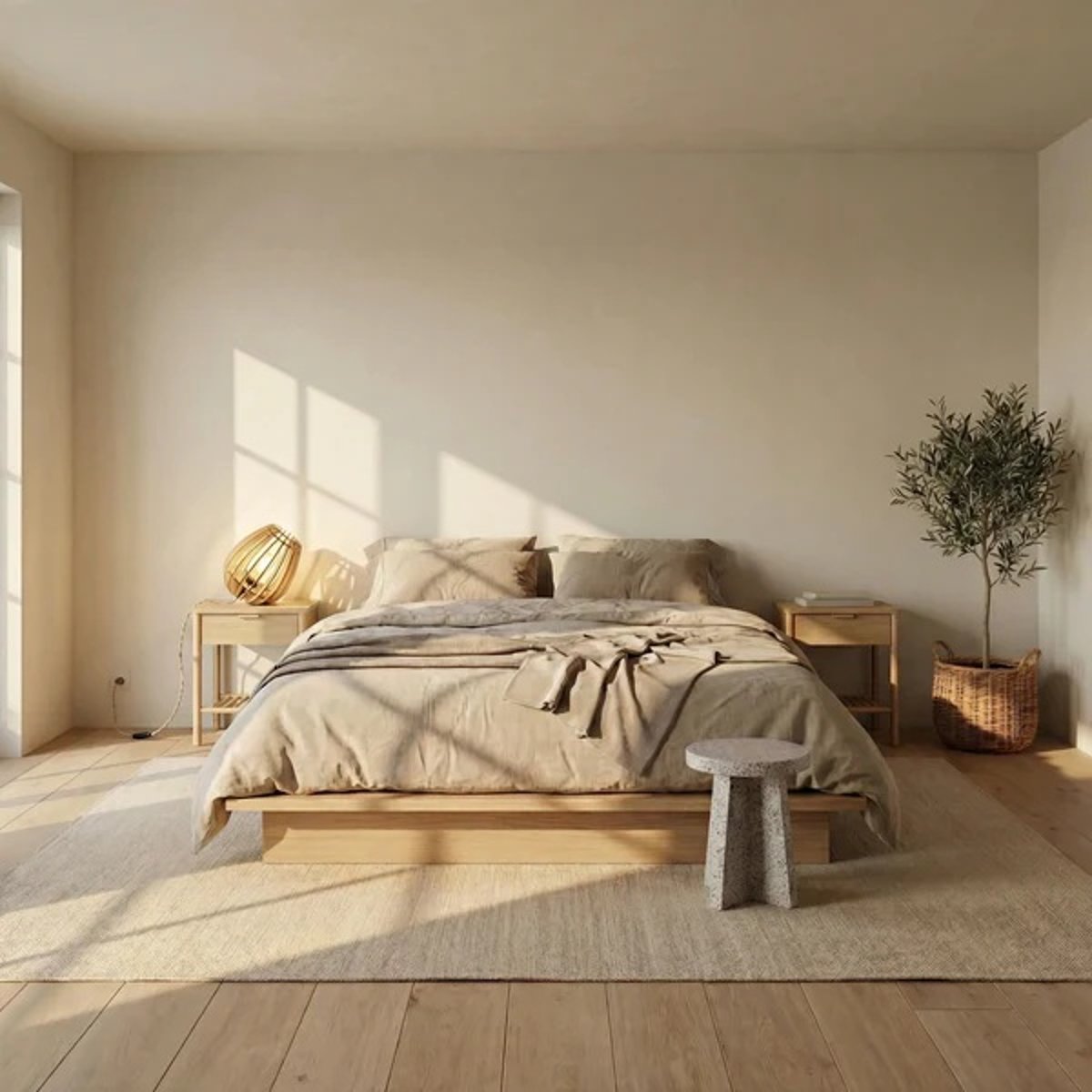 Lampe de table en bois de peuplier ATOME bois clair, ATELIER LOUPIOTE