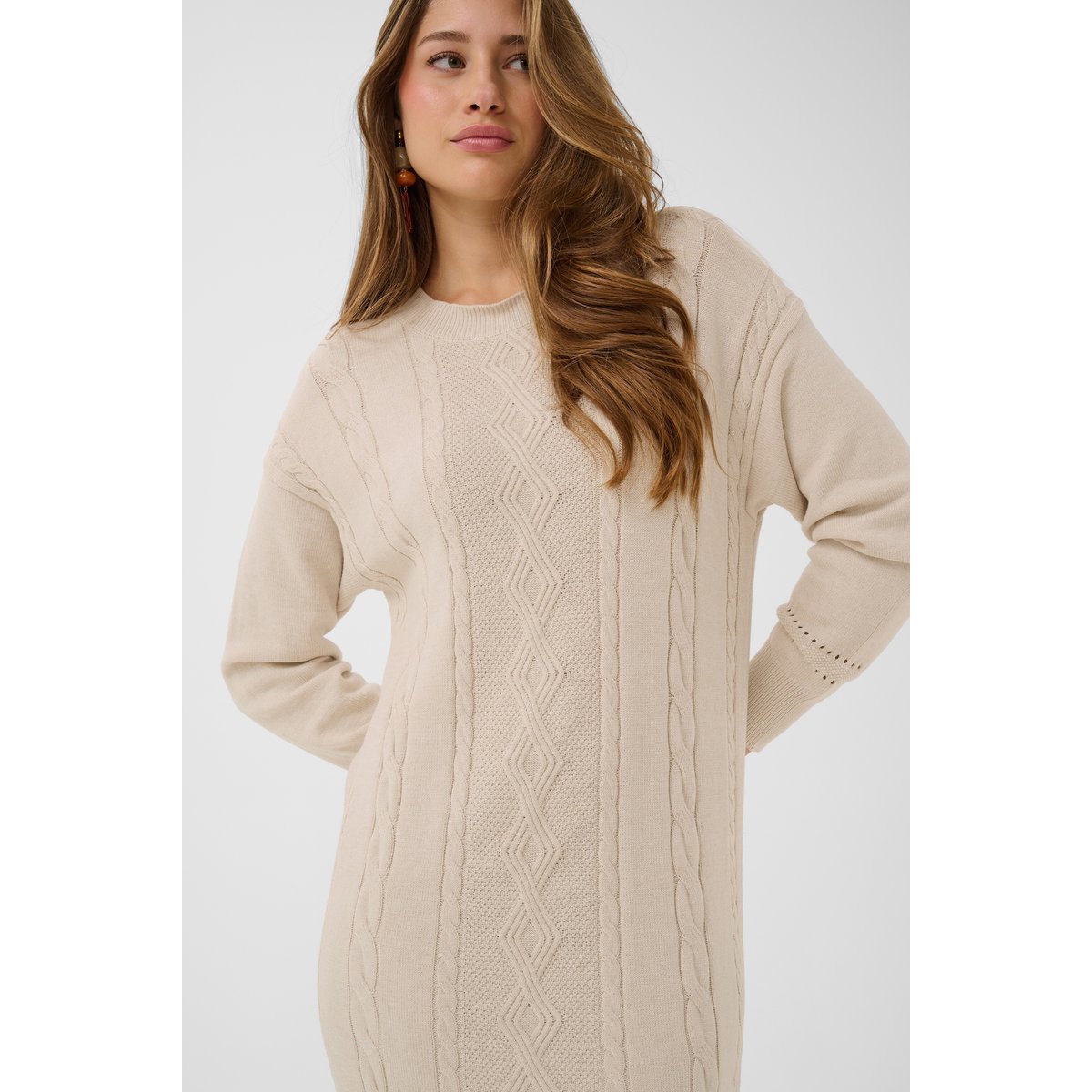 Robe beige oatmelange, CREAM
