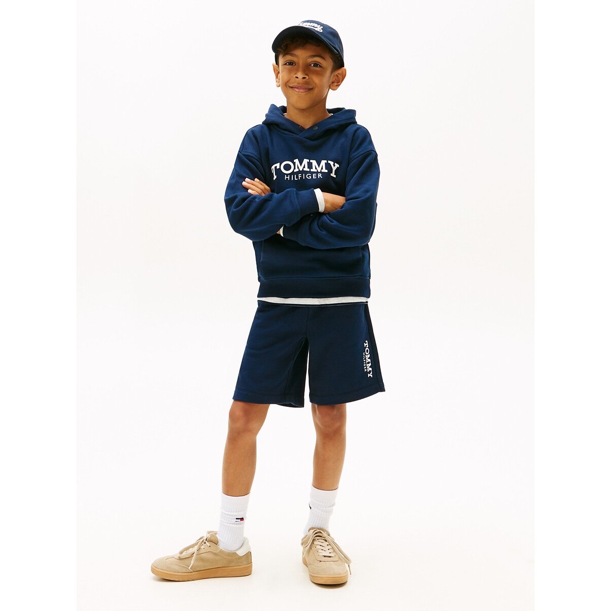 Fleece Cargo Shorts navy blue, TOMMY HILFIGER