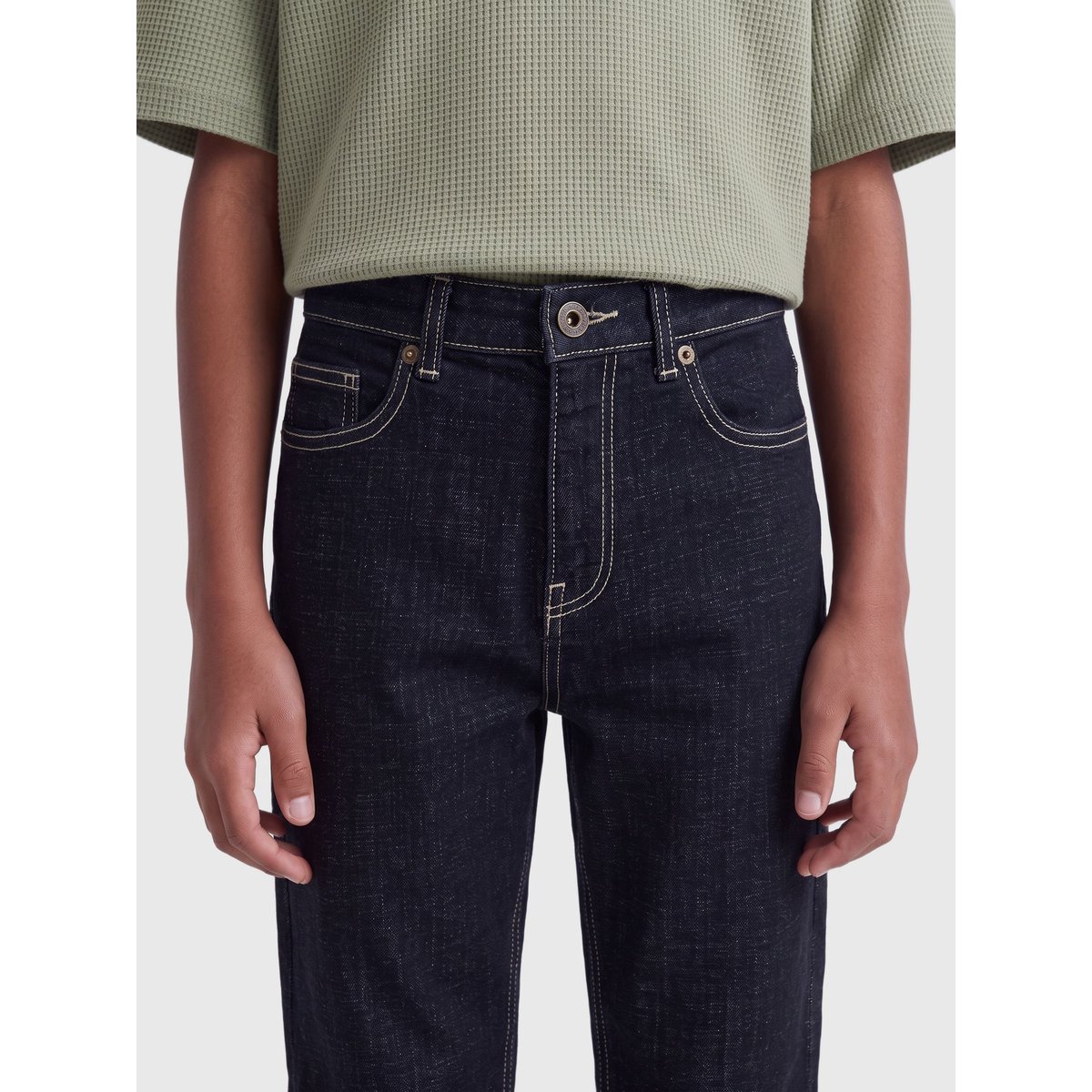 Jean À Coupe Ample dark blue denim, ONLY & SONS JUNIOR