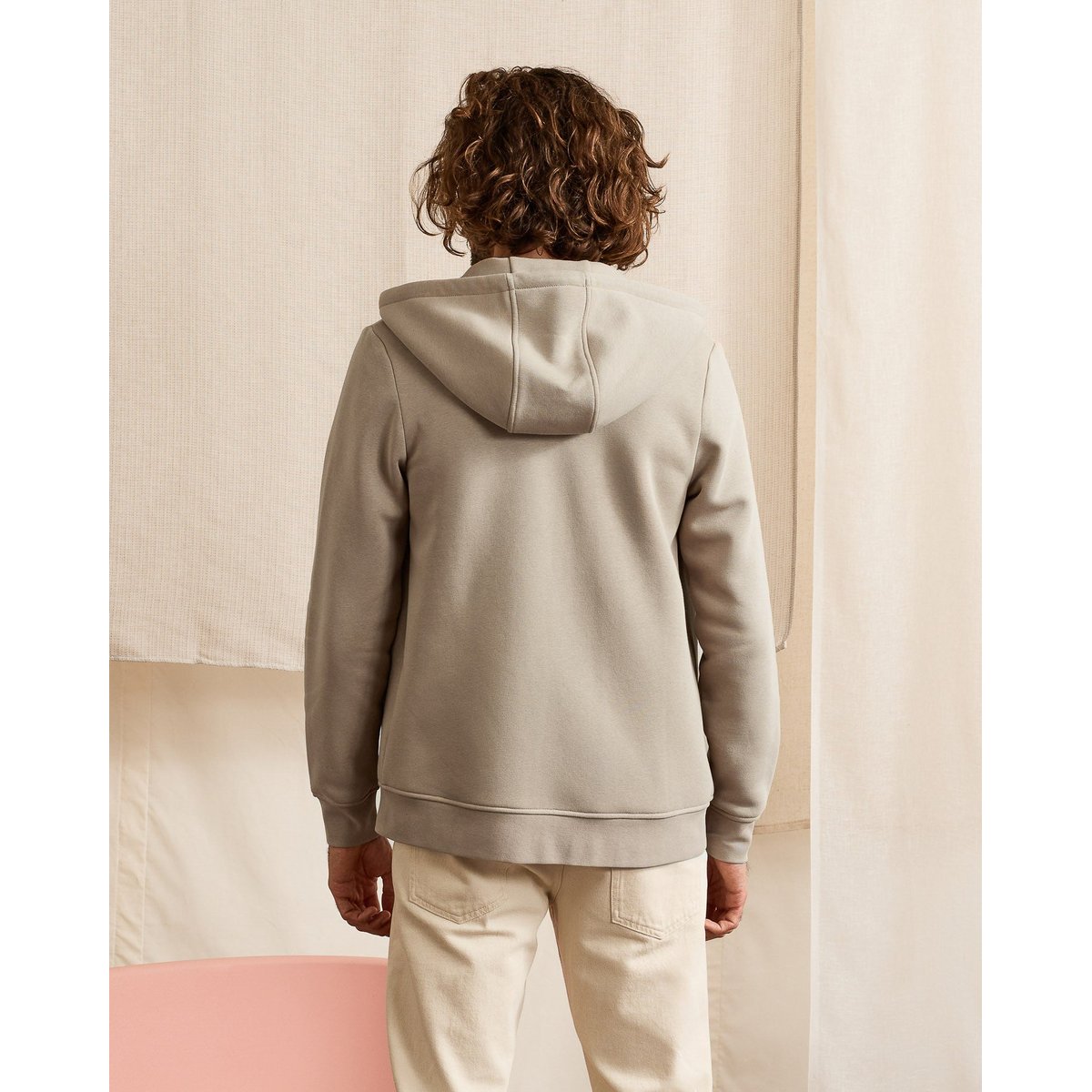 Sweat coton MESNIL beige clair, FAGUO