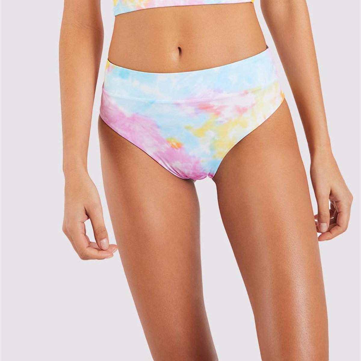 Bas de maillot taille haute Manha - COLORDYE multicolore, BANANA MOON