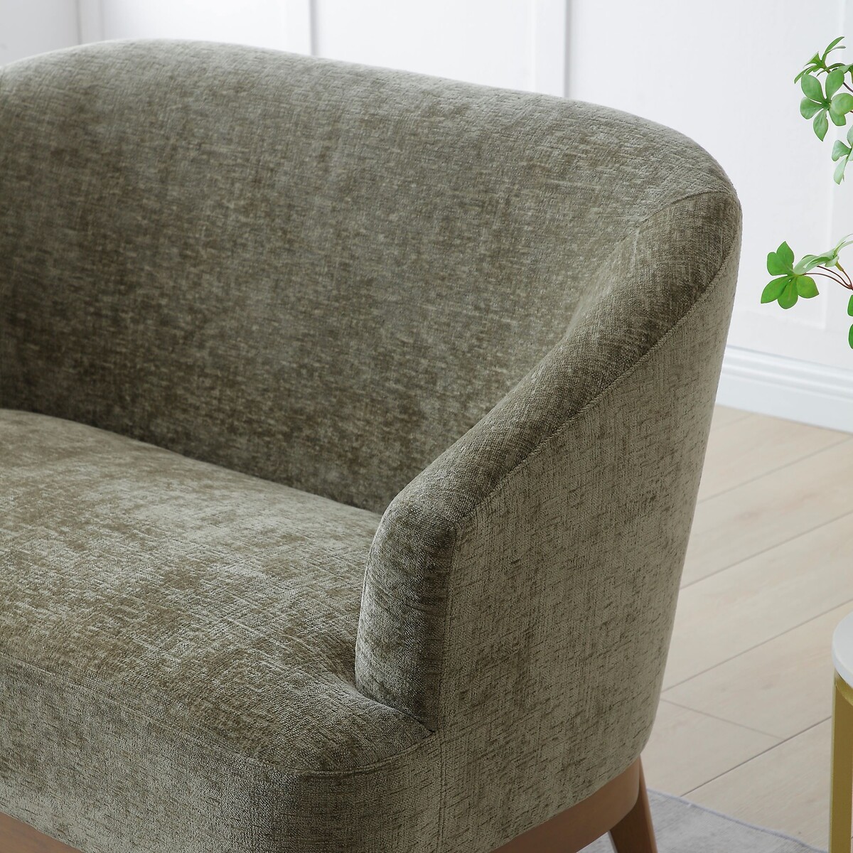 Eliana Chenille 2-Seater Accent Sofa olive, ÉDITÉ