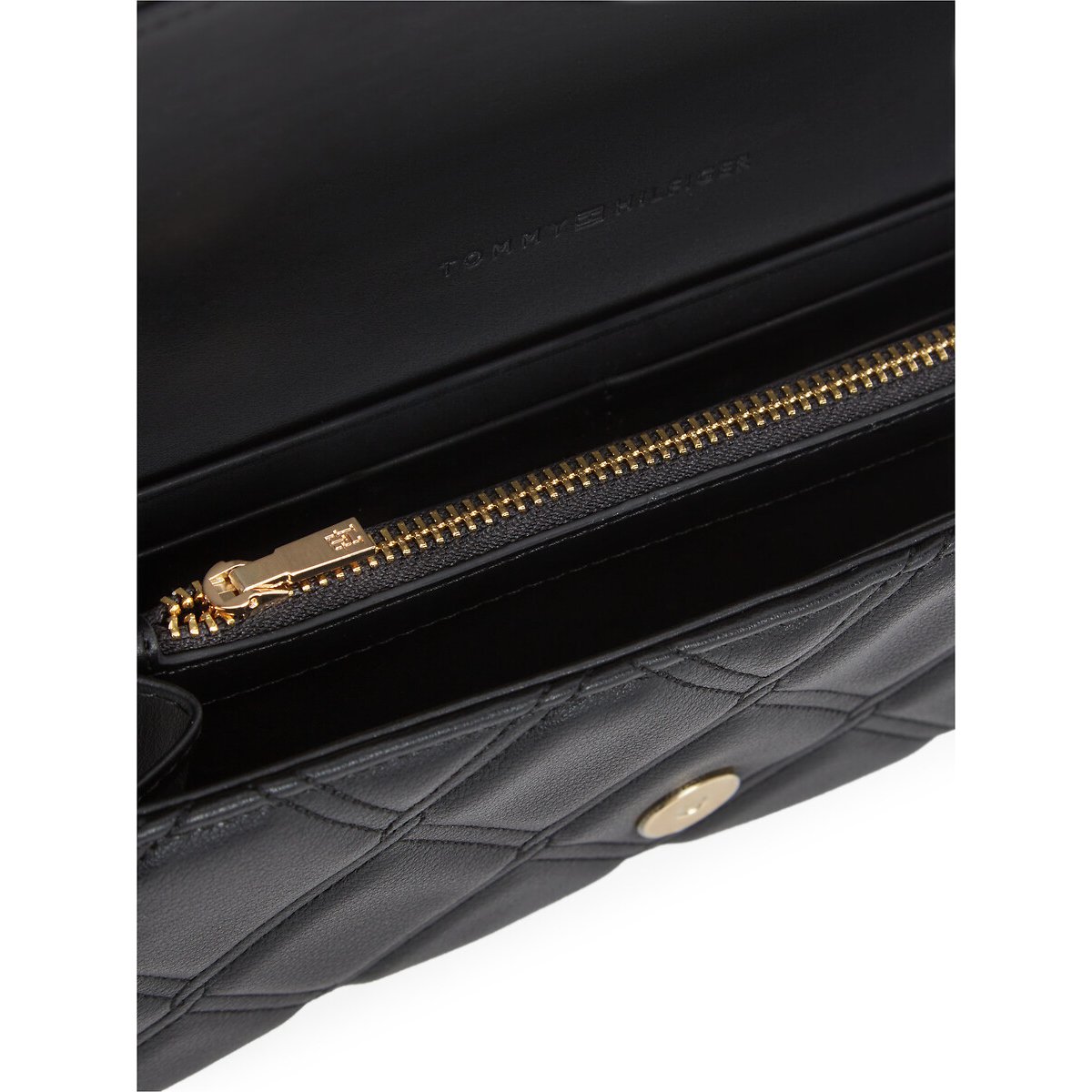 Portefeuille matelassé, avec chaîne noir, TOMMY HILFIGER