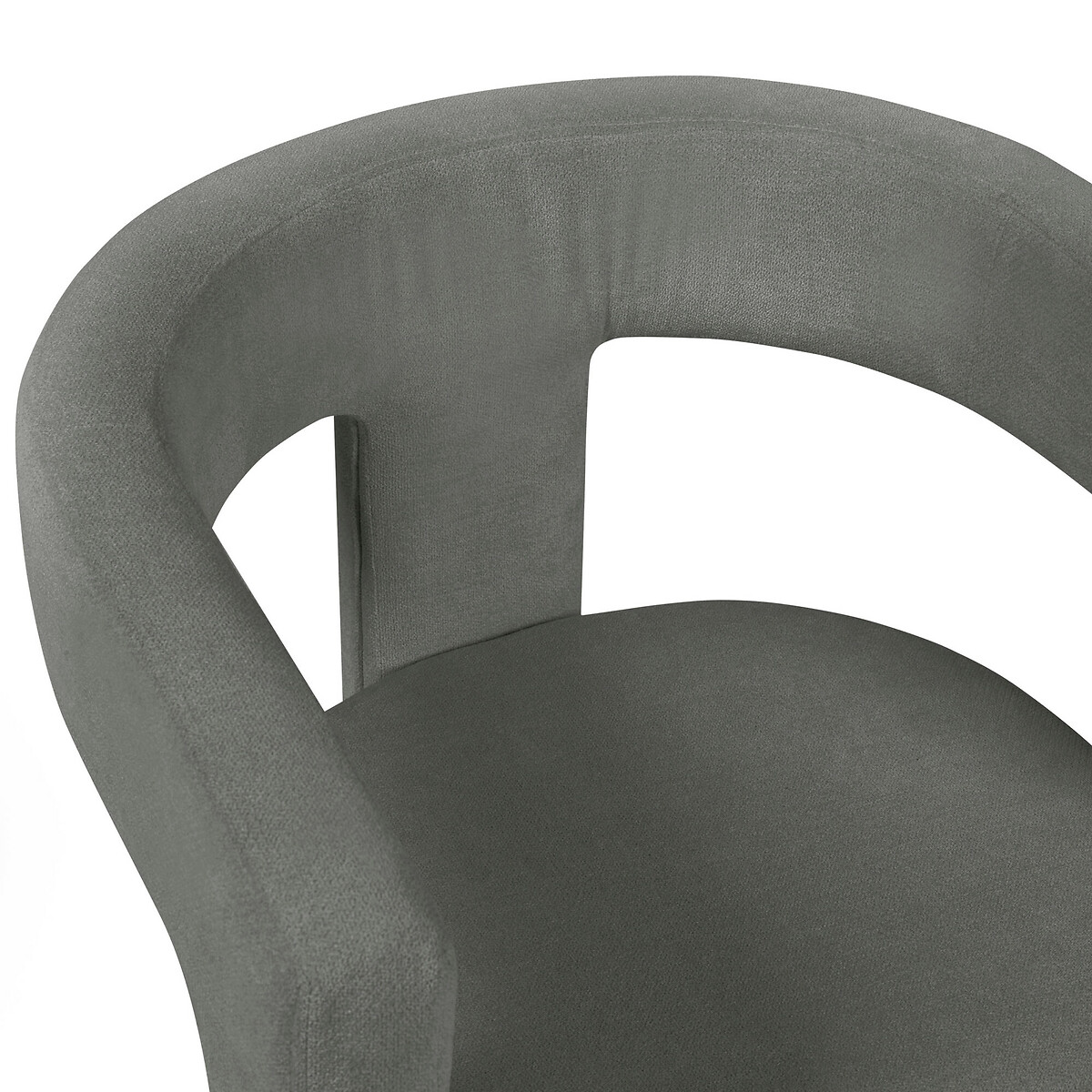 Eleni Sculptural Curve Chenille Upholstered Chair grey, SO'HOME