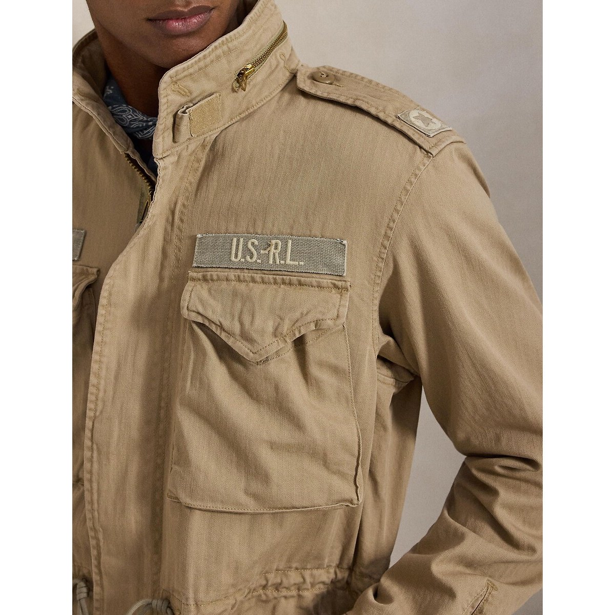 Iconic trellis jacket khaki beige, POLO RALPH LAUREN