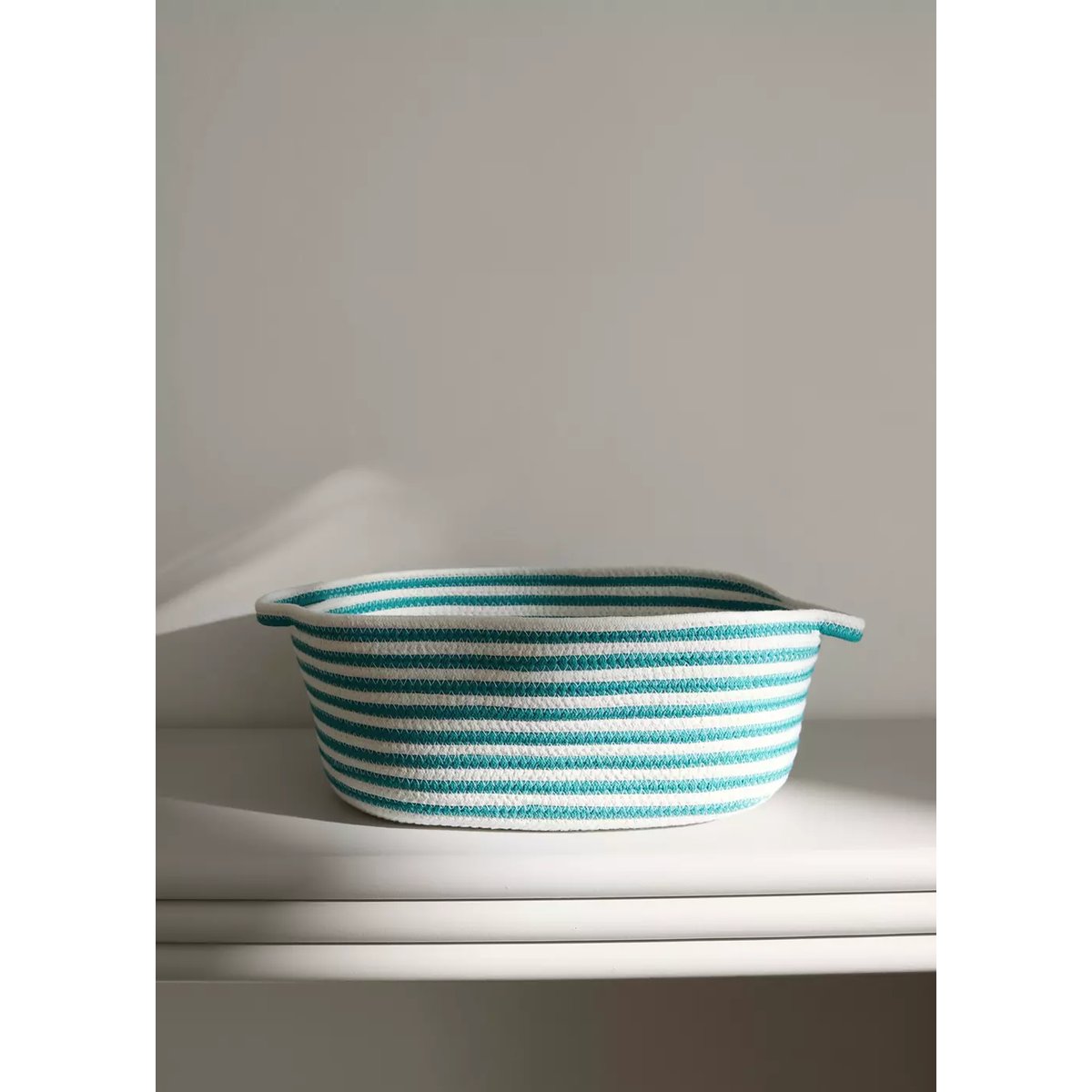 Panier coton avec anses taille moyenne orange, MANGO HOME