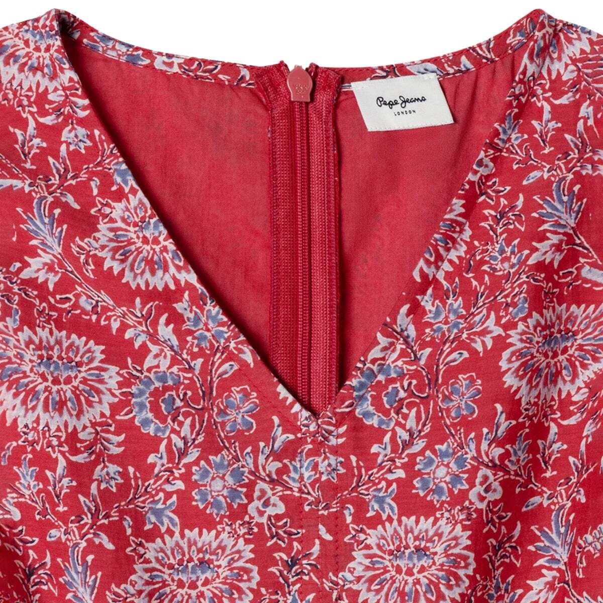 Combinaison Longue À Imprimé Floral rouge royal, PEPE JEANS
