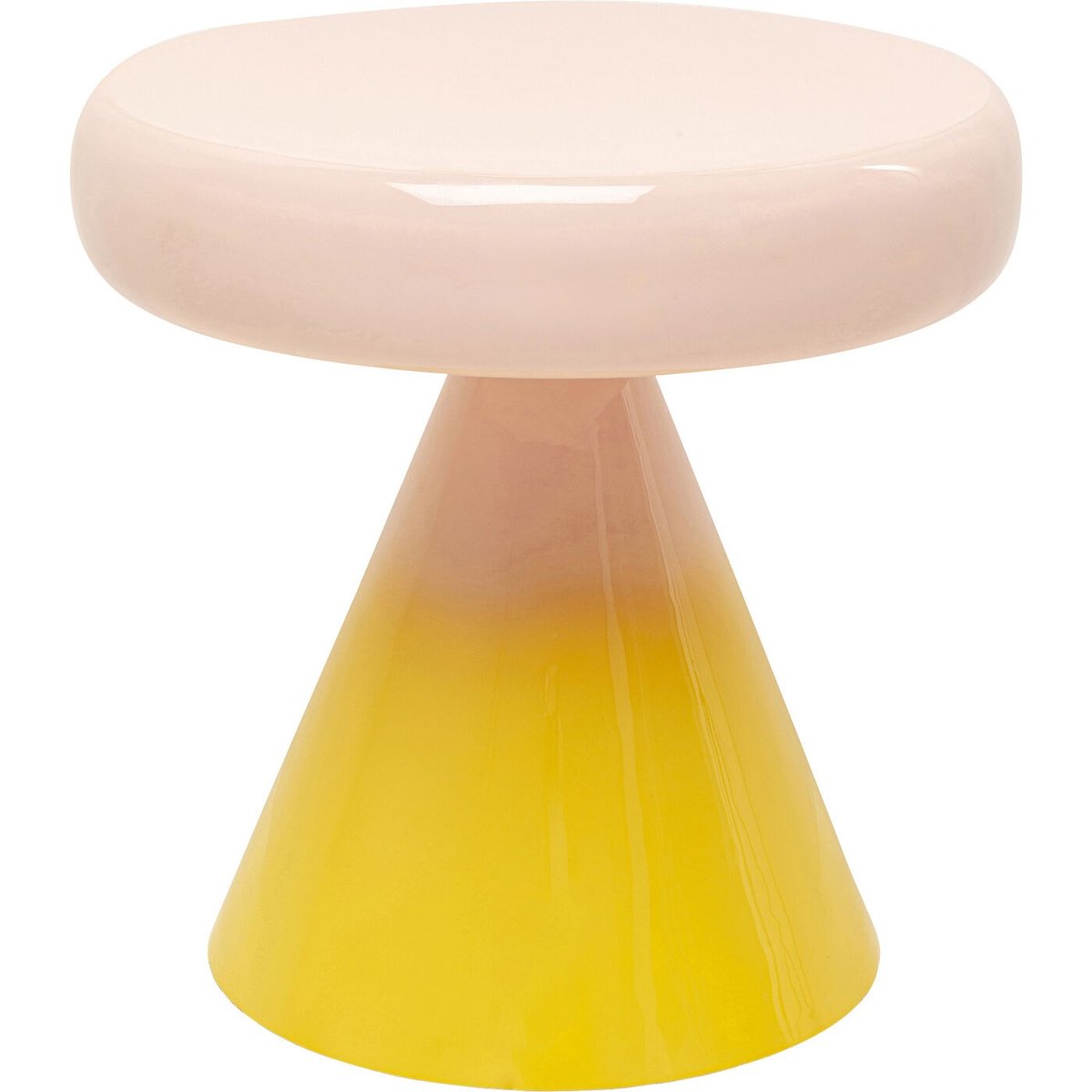 Table d'appoint ronde dégradée en acier, RICI rose, KARE DESIGN