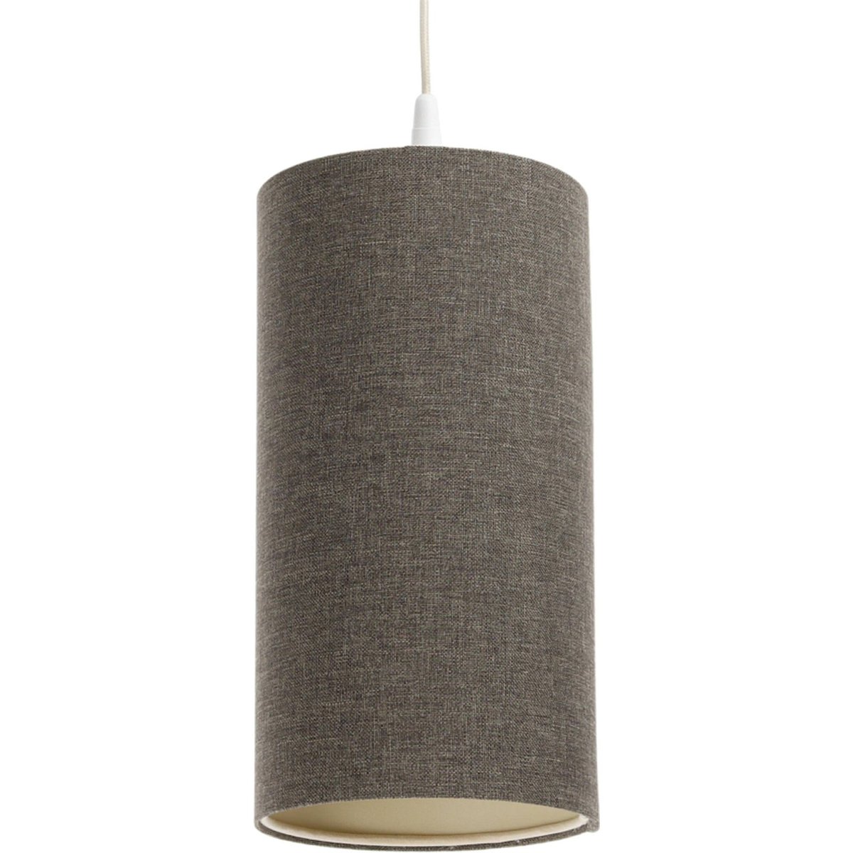 Suspension en lin rond Boho Elegant lin naturel et rotin clair, BPS KONCEPT