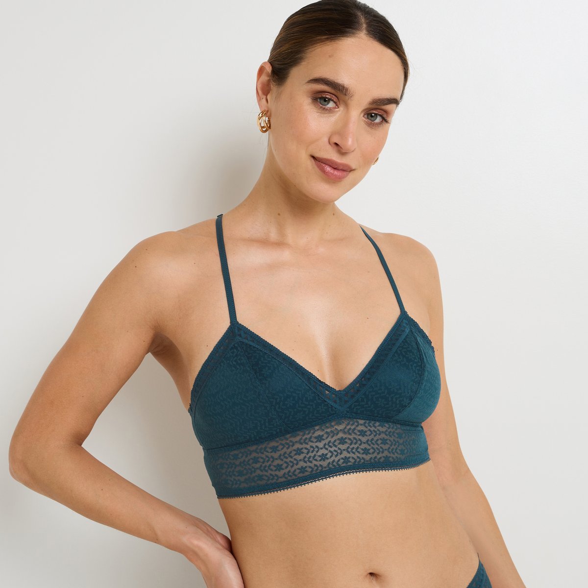Soutien-gorge ampli sans armature GINGER bleu, ROUGEGORGE LINGERIE