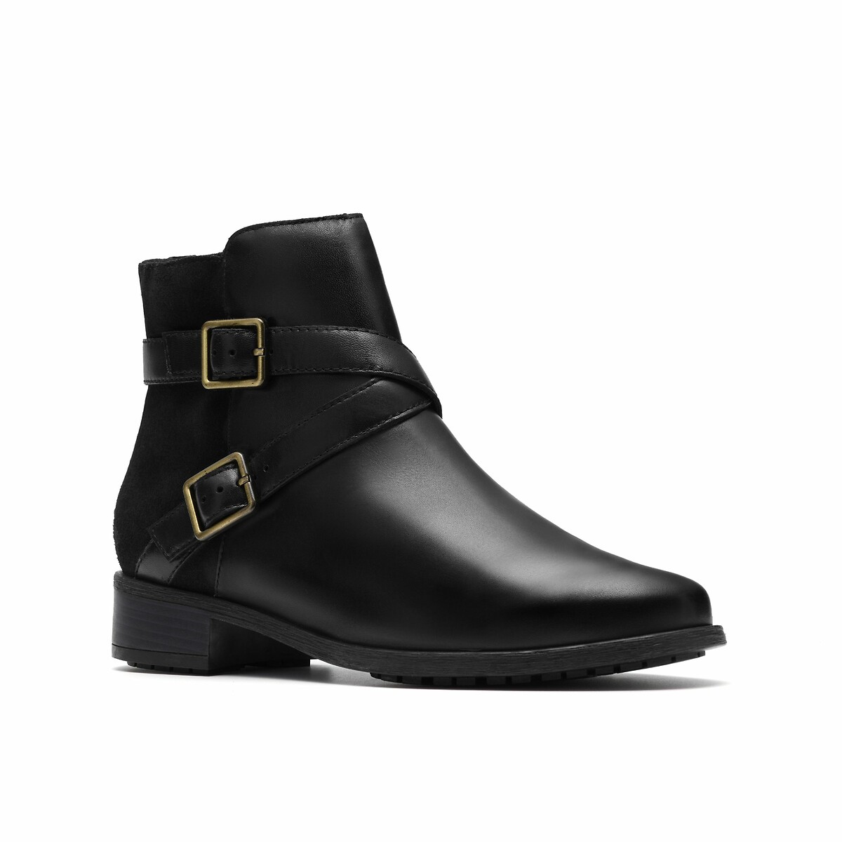 Havisham Leather Flat Ankle Boots black, CLARKS
