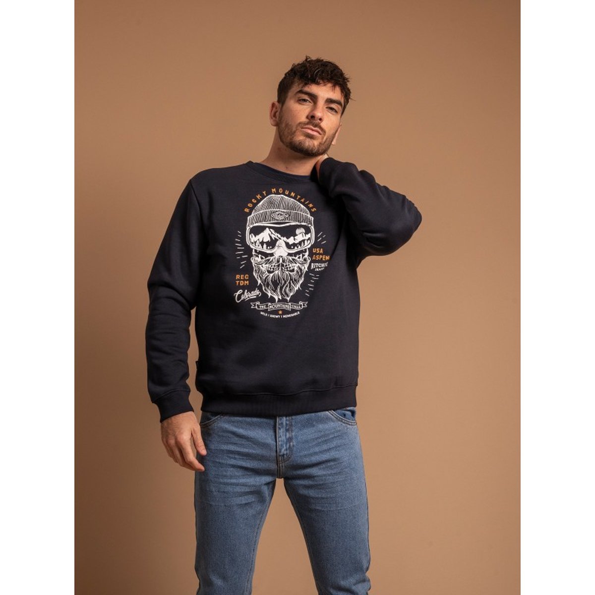 Sweat Col Rond Wijovert bleu marine, RITCHIE