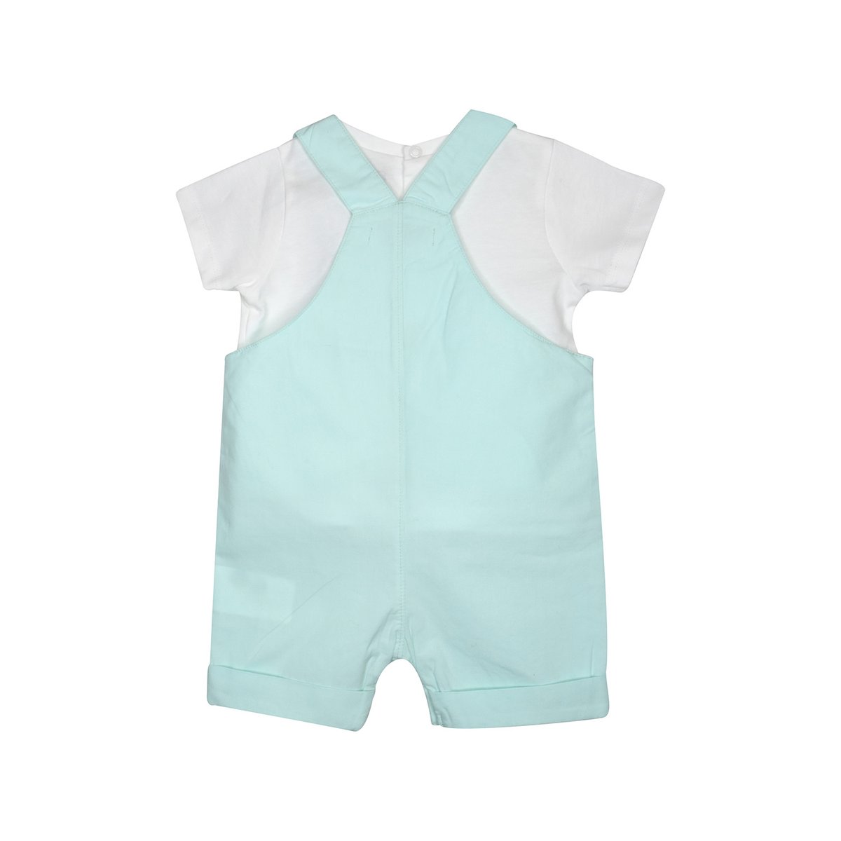 Tee shirt salopette grigor twill court bebe vert, SUCRE D'ORGE