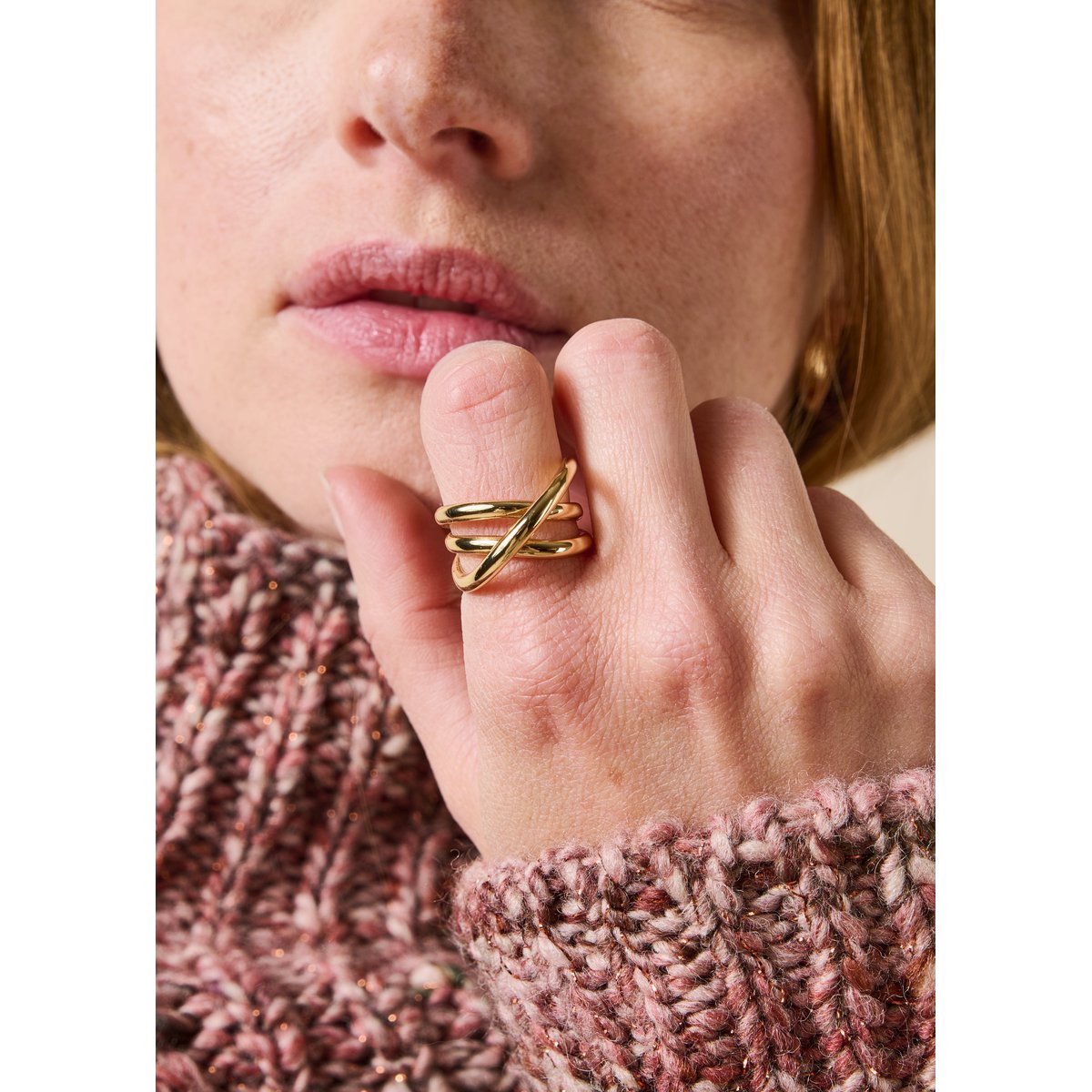Bague multianneau light gold, LA FEE MARABOUTEE