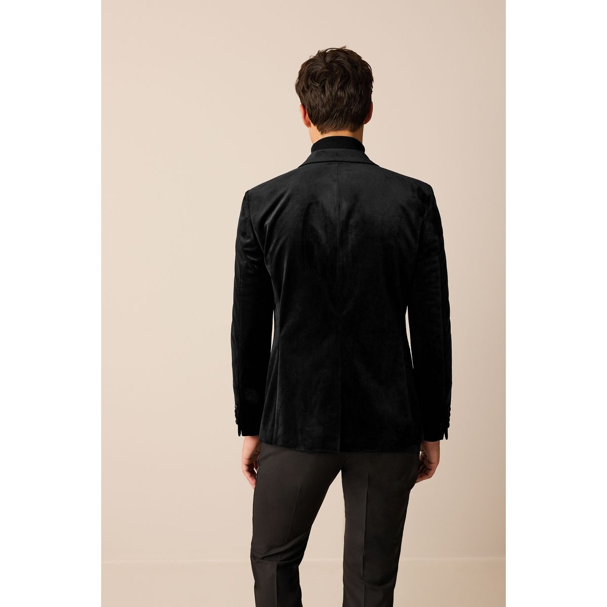 Blazer en velours noir, NEXT