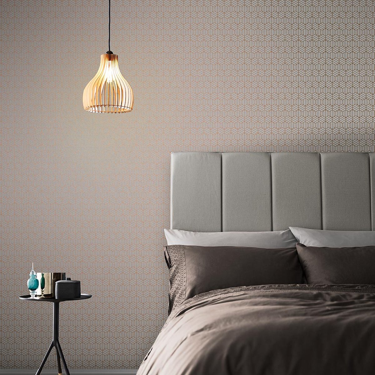 Papier peint Echo Stone gris, GRAHAM ET BROWN