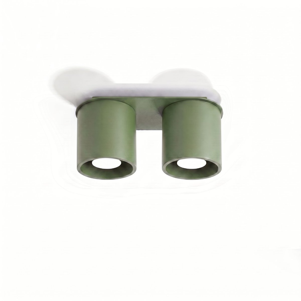 Plafonnier Aluminium Vert Olive GU10 2 Orbis vert olive, EDEN