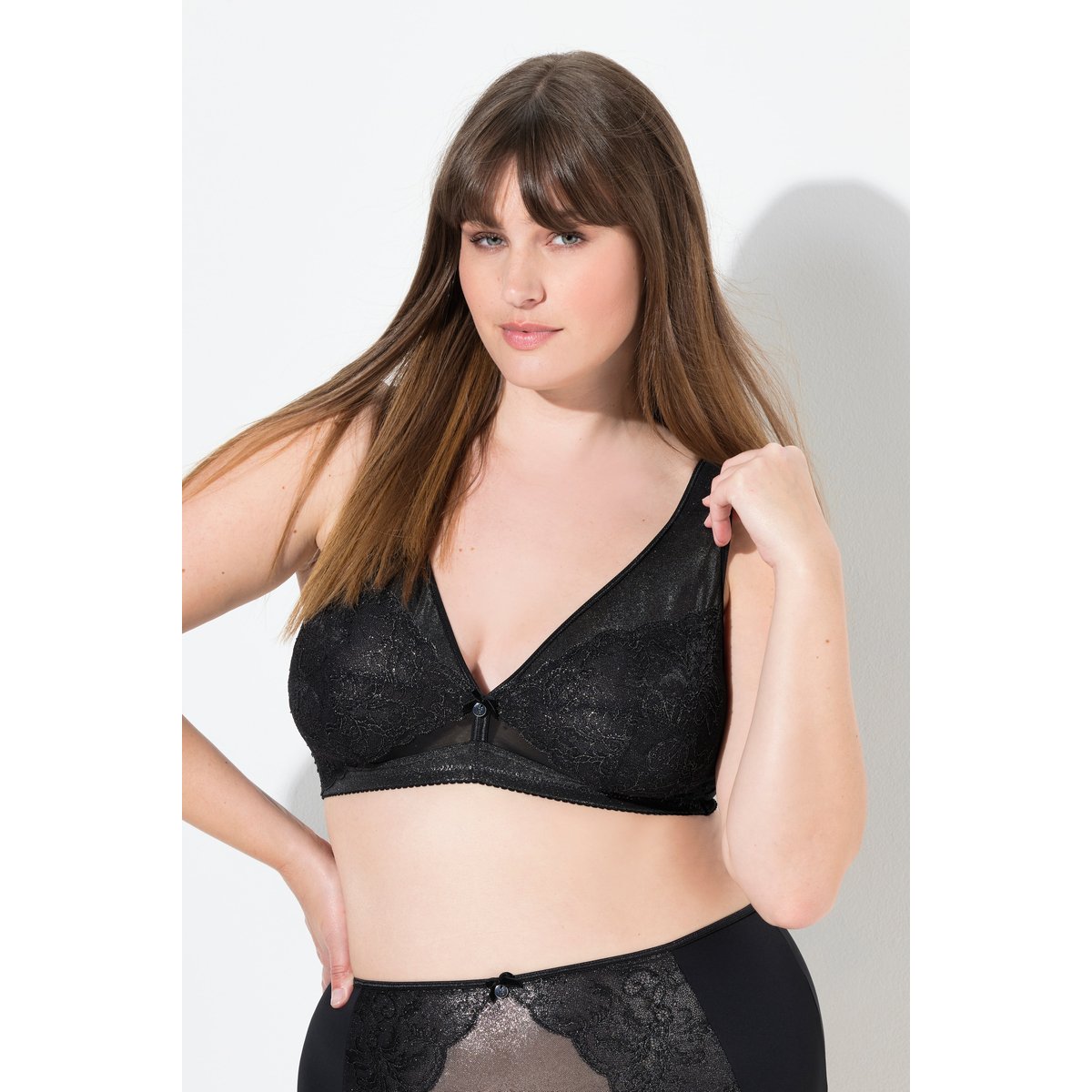 Soutien-gorge de maintien sans armatures noir, ULLA POPKEN
