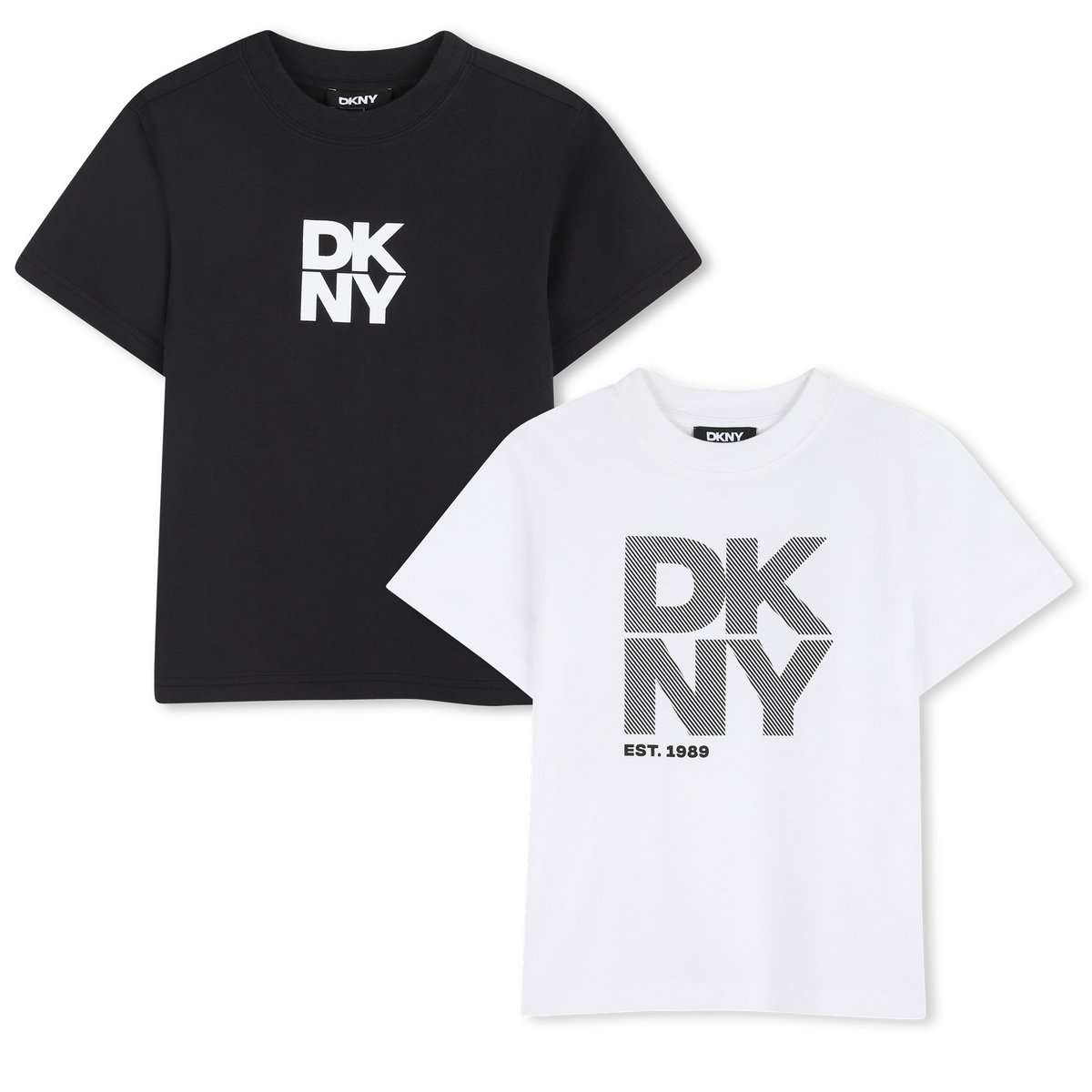 Lot de 2 t-shirts noir blanc, DKNY