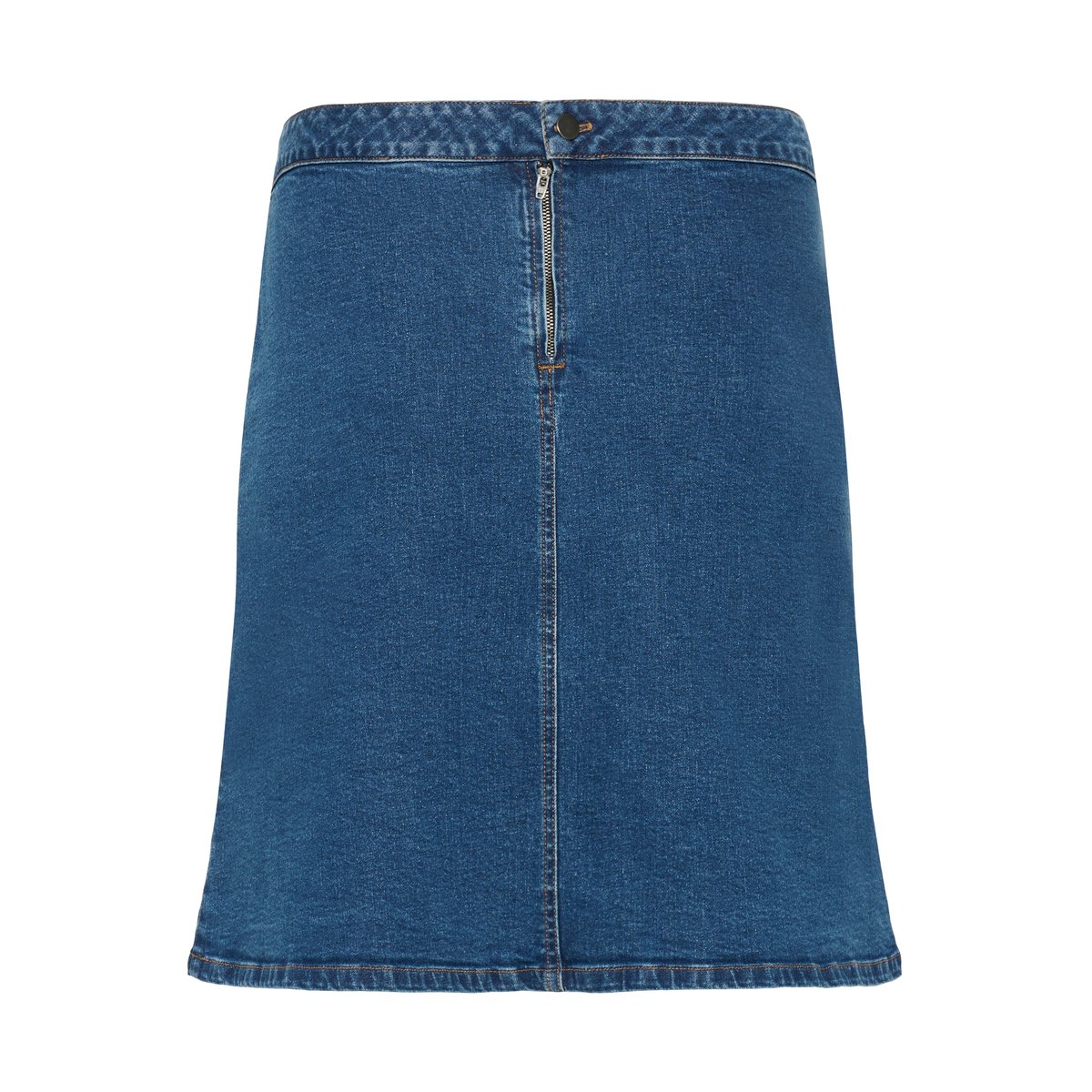 Jupe casual bleu medium blue denim, KAFFE CURVE