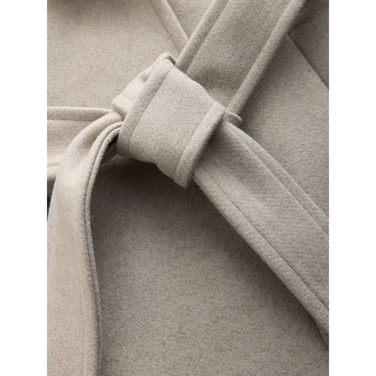 Manteau avec col amovible et ceinture grège, NEXT