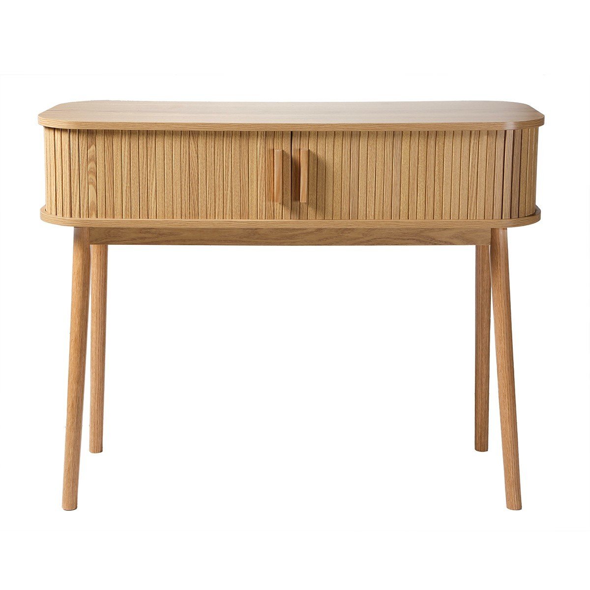 Console 2 portes coulissantes L100 cm - ERNEST bois clair, CALICOSY
