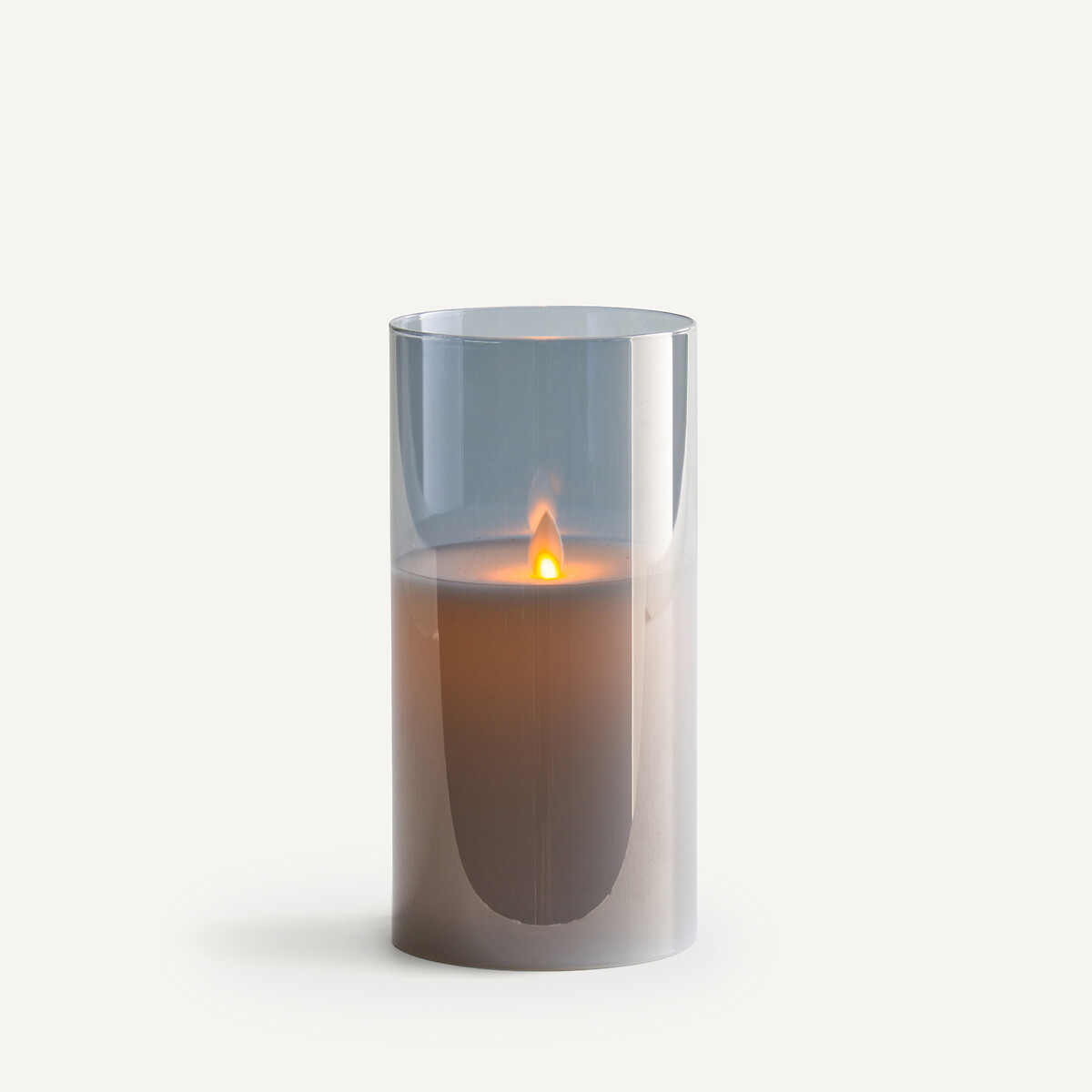 Luma 20cm High LED Candle smoked grey, AM.PM