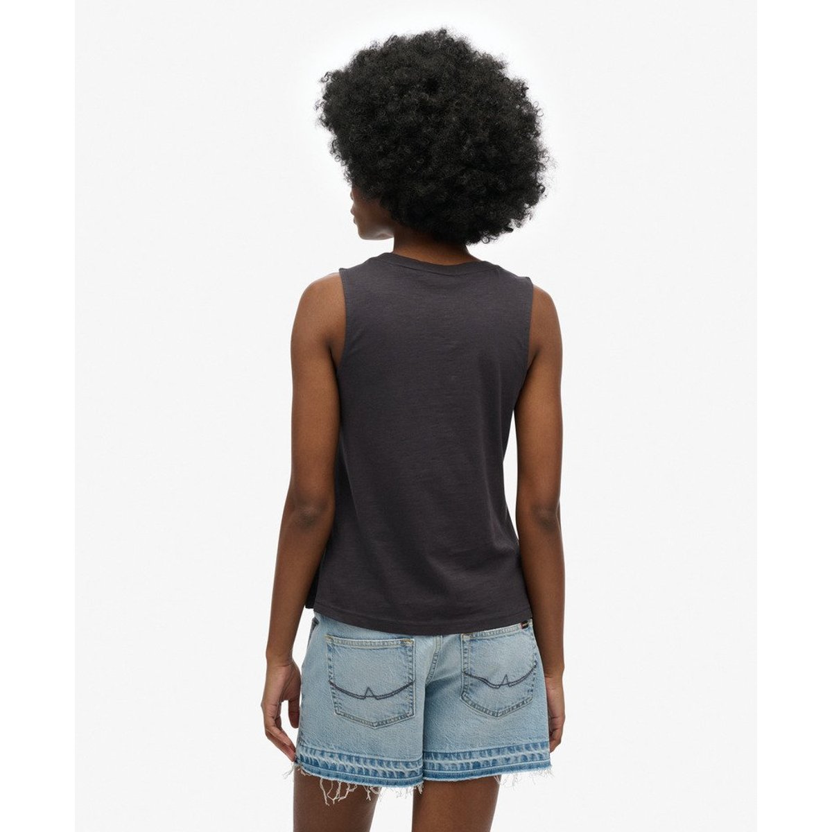 Débardeur à encolure dégagée Vintage Logo Tokyo anthracite foncé, SUPERDRY