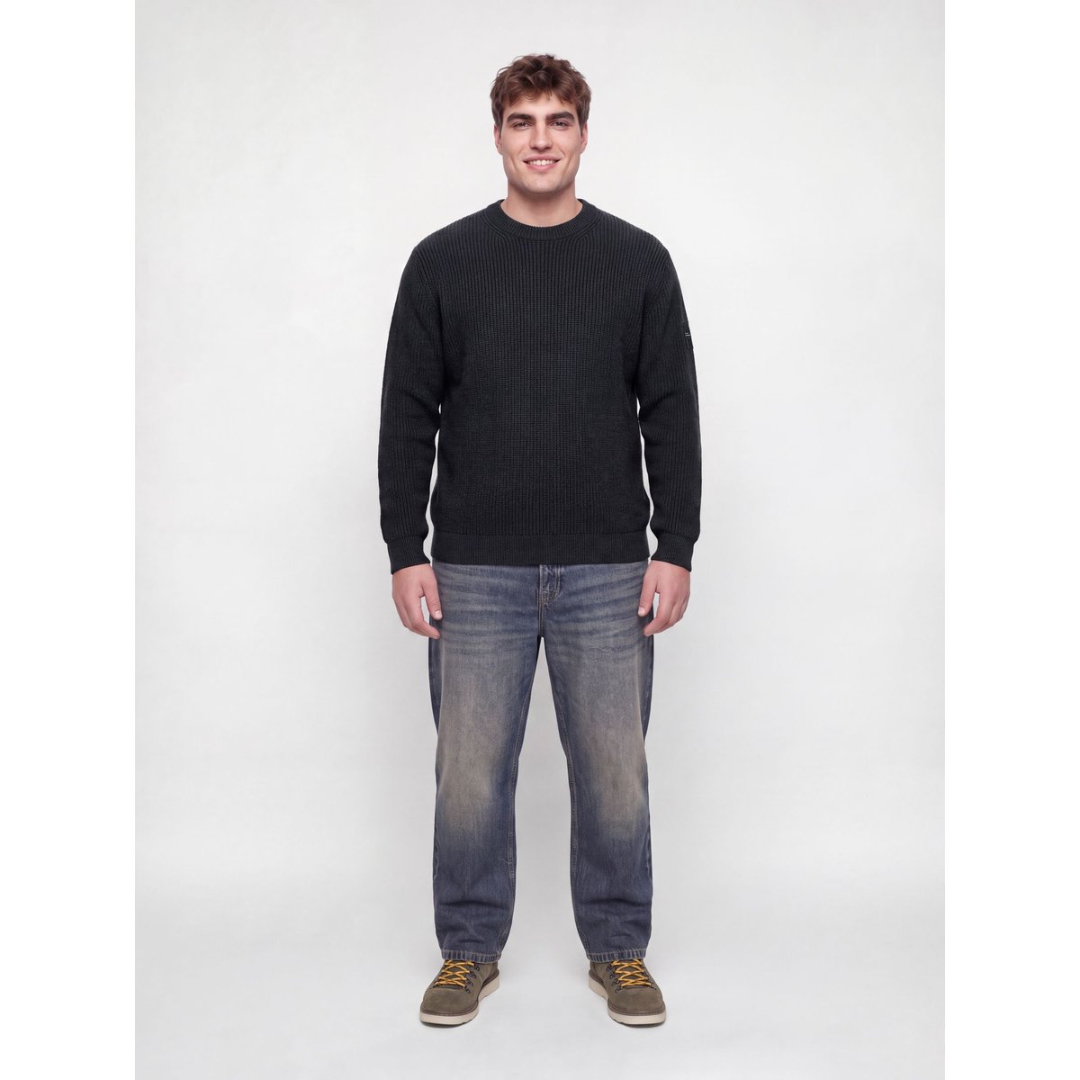Pull En Maille noire - black, JACK & JONES
