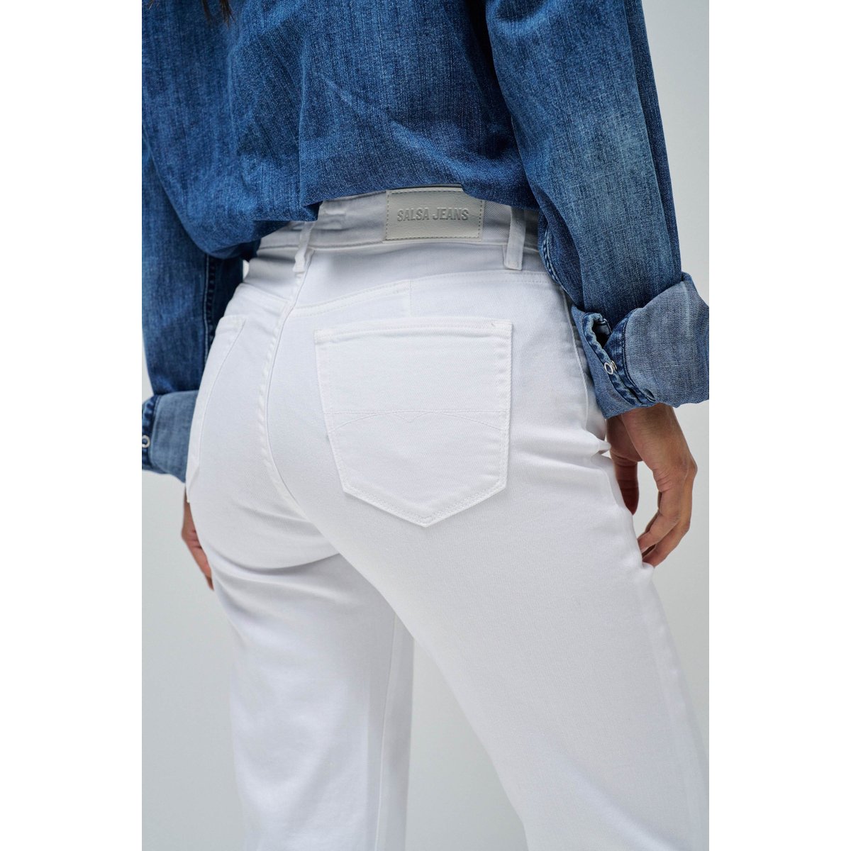 JEAN TRUE CROPPED SLIM blanc, SALSA JEANS