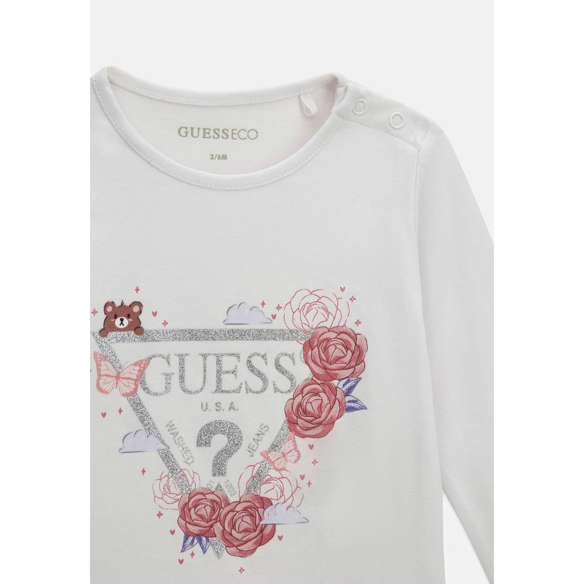 T-Shirt Avec Logo Imprimé blanc, GUESS KIDS