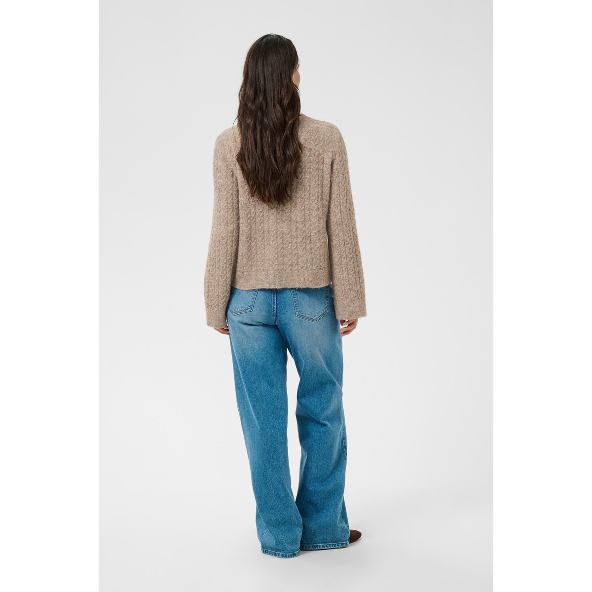Pullover tricoté beige melange, KAFFE