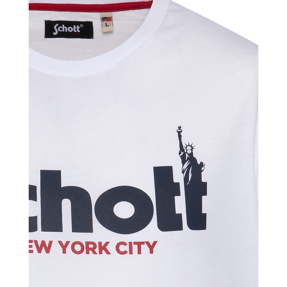 T-shirt imprimé blanc, SCHOTT