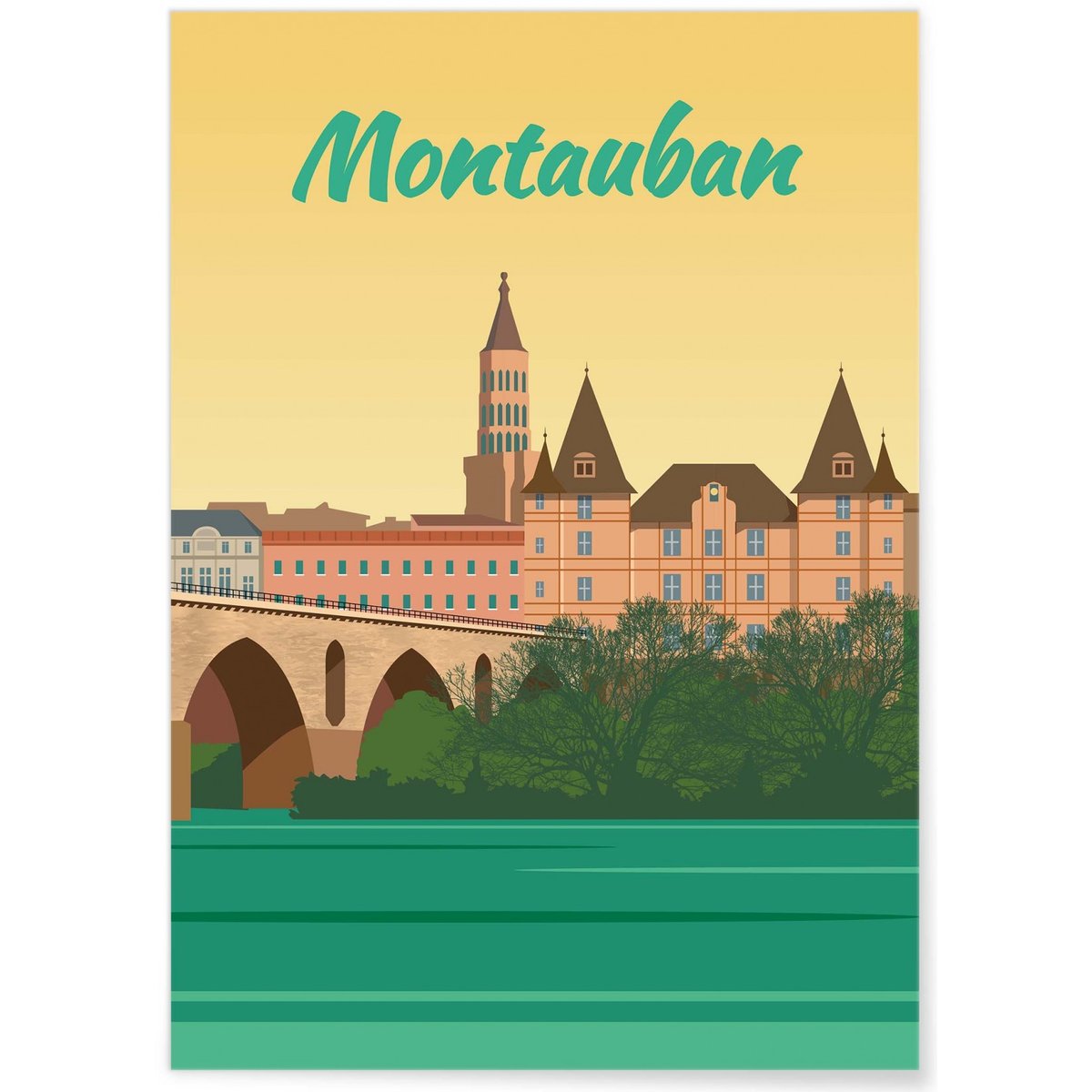 Affiche ville Montauban blanc, L'AFFICHERIE