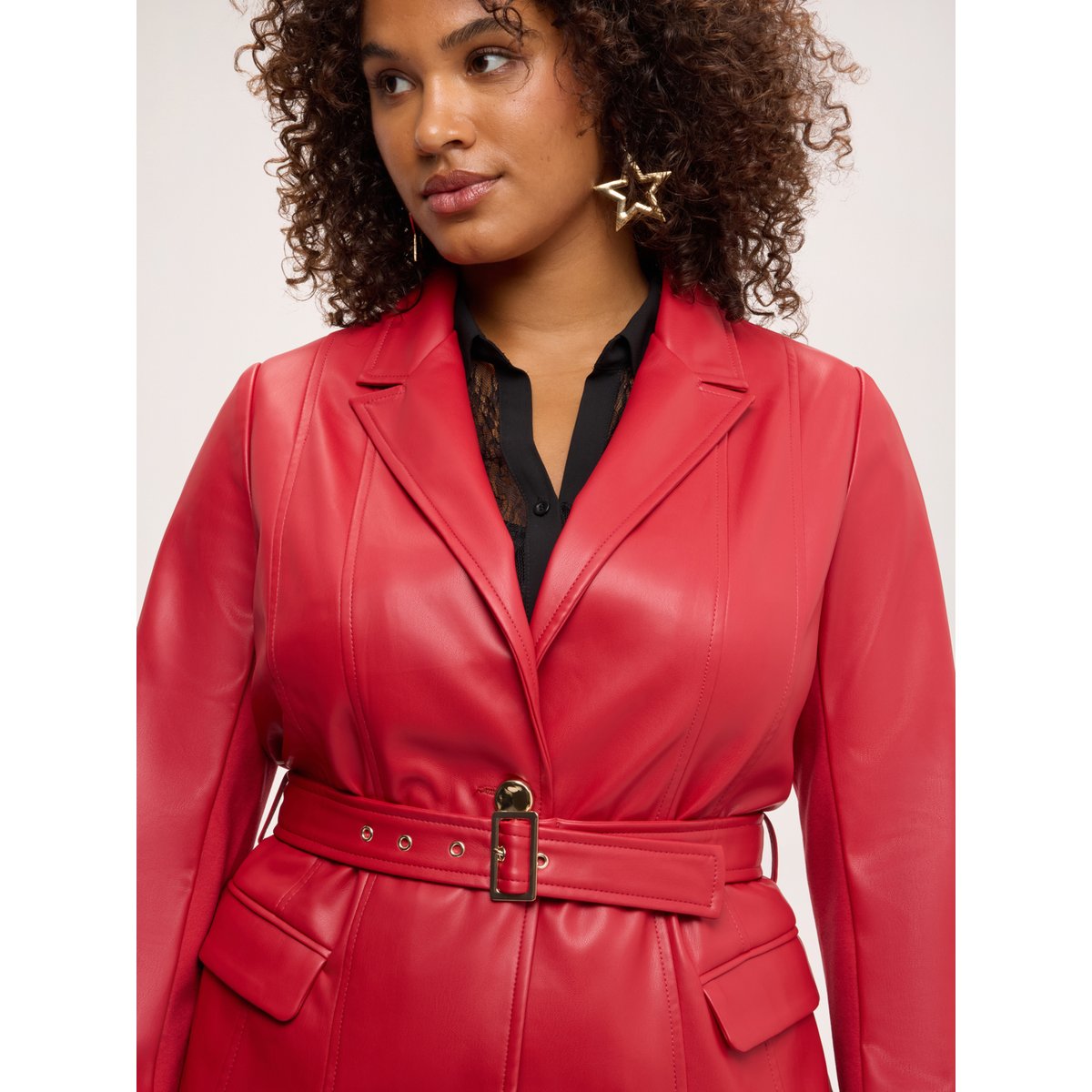 Blazer avec ceinture rouge, FIORELLA RUBINO