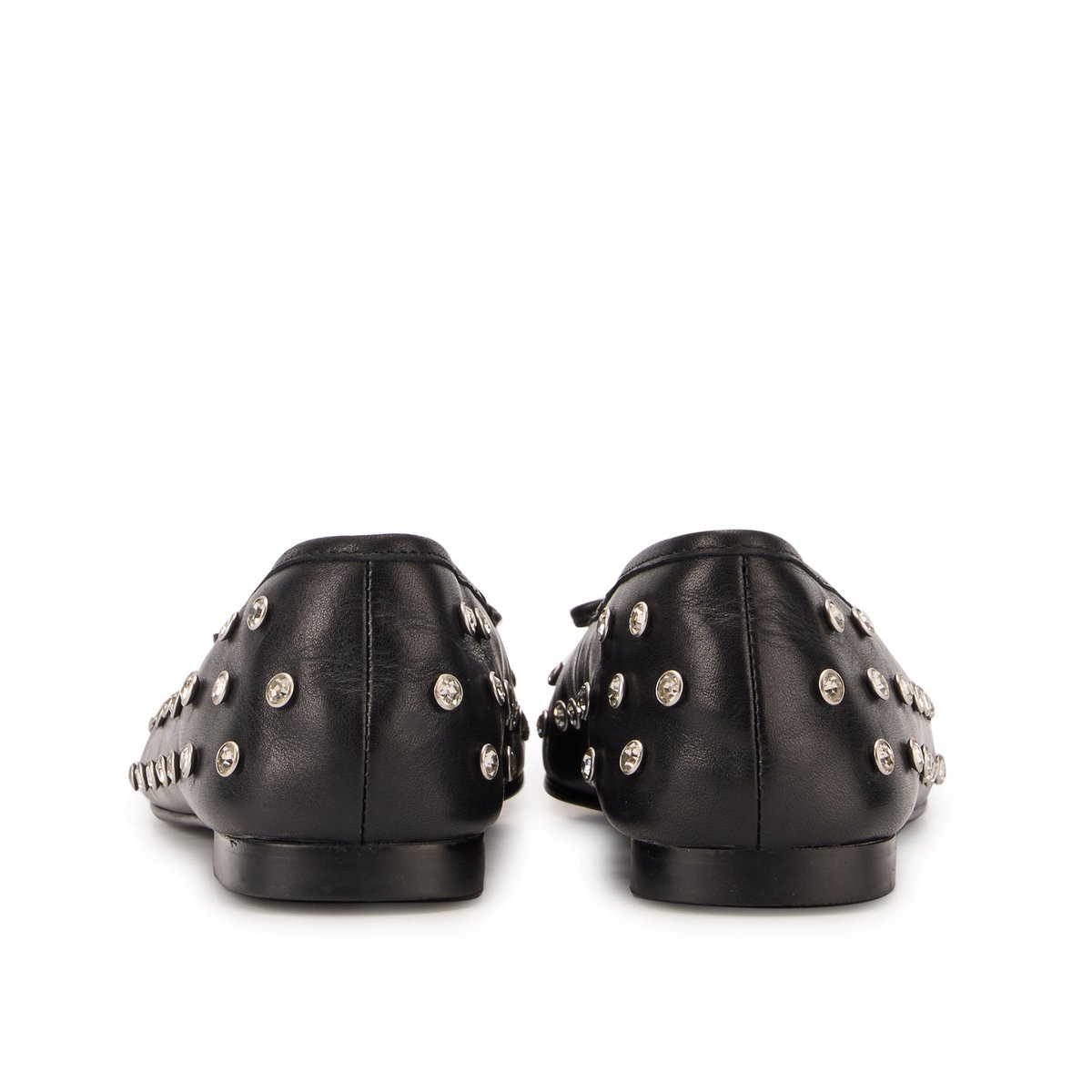 Ballerines Carmen Cuir Studs Diamonds noir, BONS BAISERS