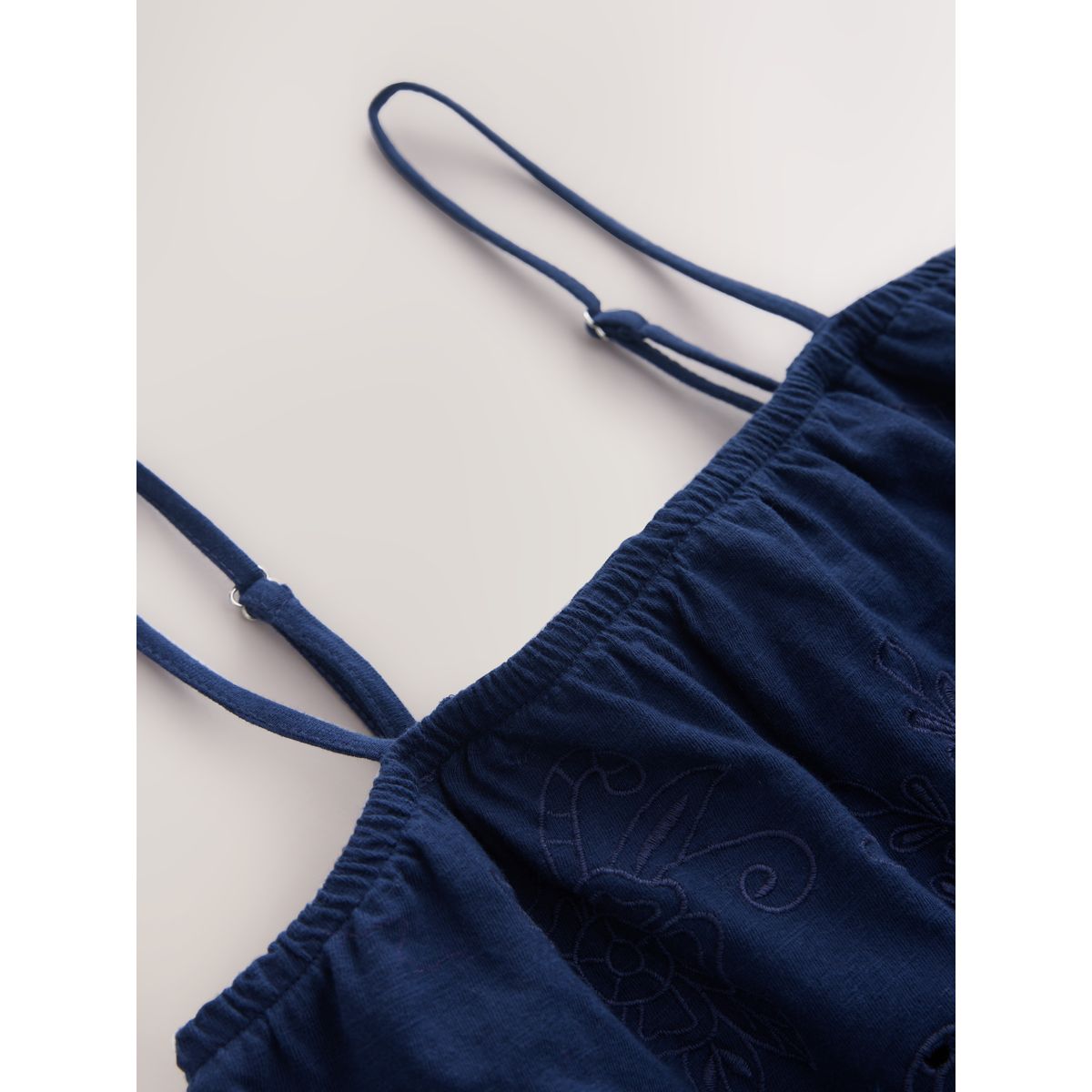 Caraco bandana brodé bleu marine, NEXT