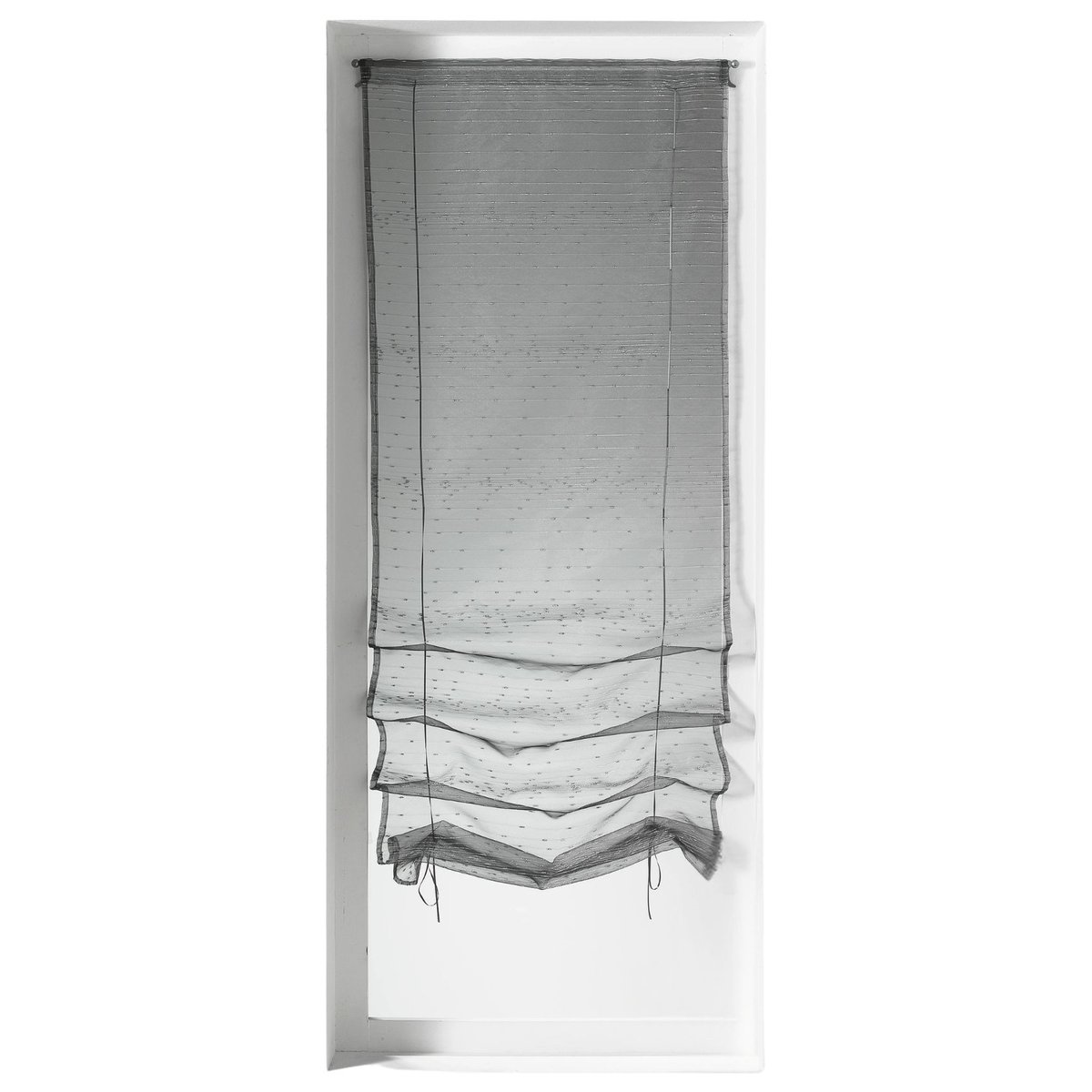 Store à remonter à motif de gouttes métalliques gris clair, HOME MAISON