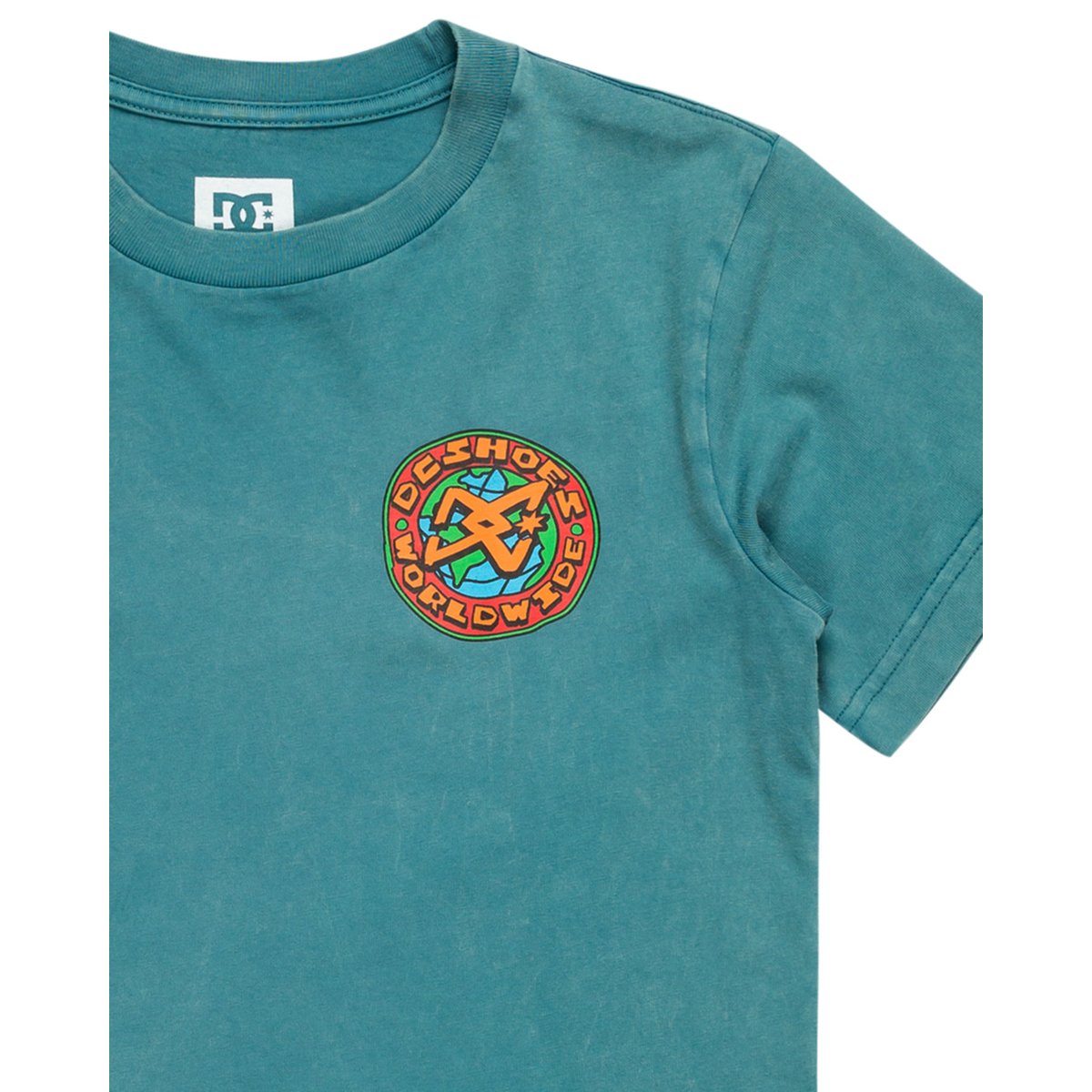 T-shirt à manches courtes SPINNER. bleu deep teal acid wash, DC SHOES