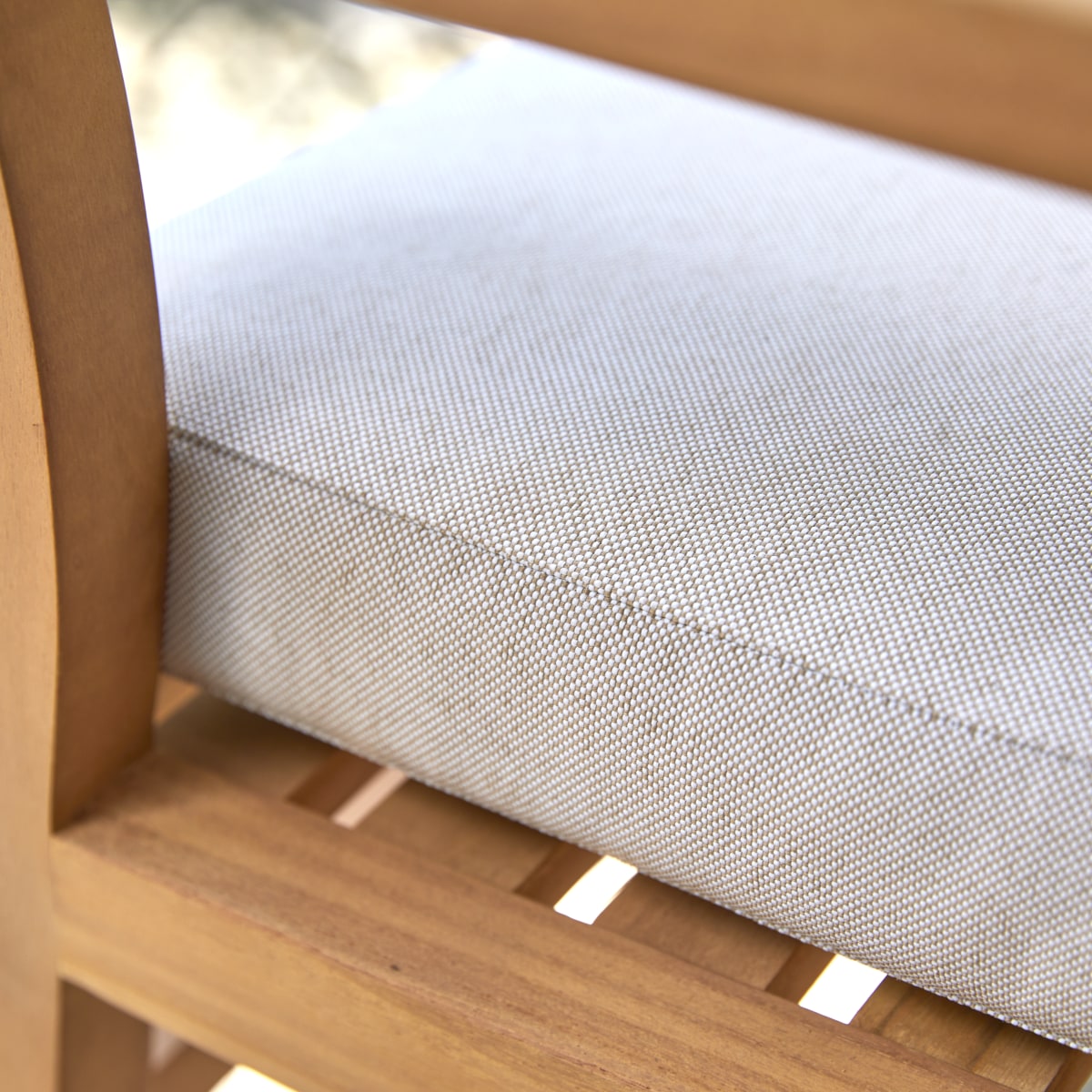 Fauteuil de jardin en Tissu massif, LENI naturel, TIKAMOON