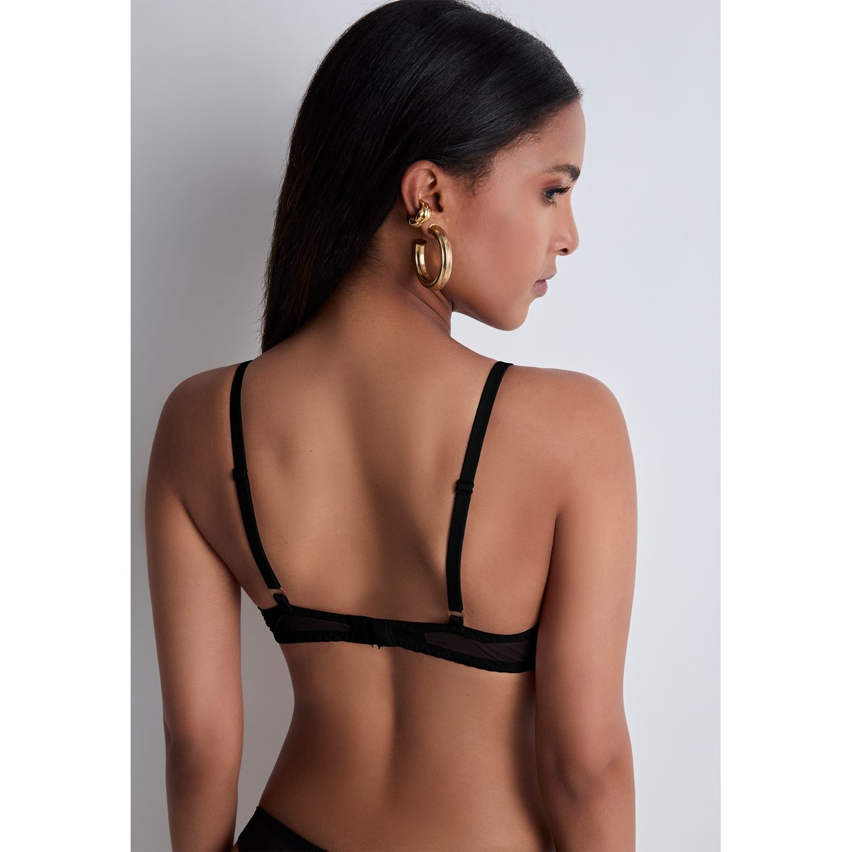Soutien gorge Plunge foulard Into The Groove noir, AUBADE